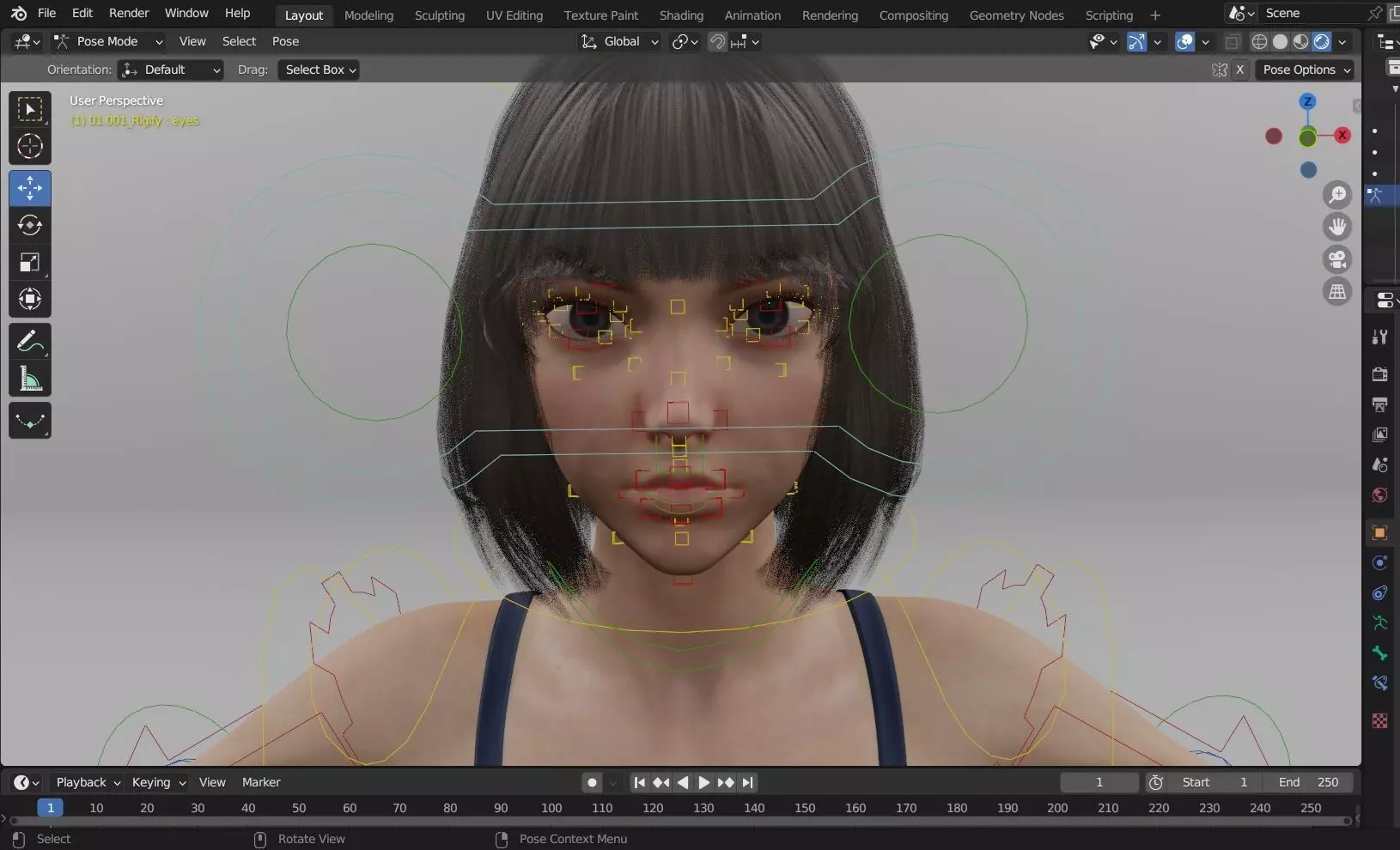 Realistic voluptuous Female 3D model_3