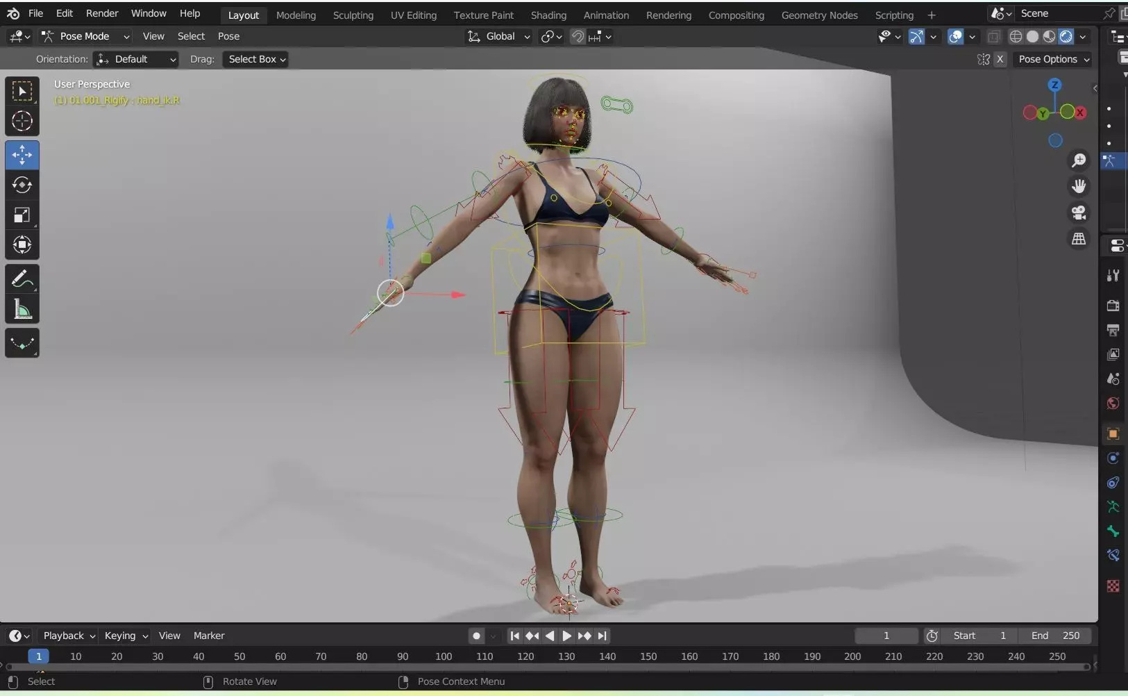 Realistic voluptuous Female 3D model_4