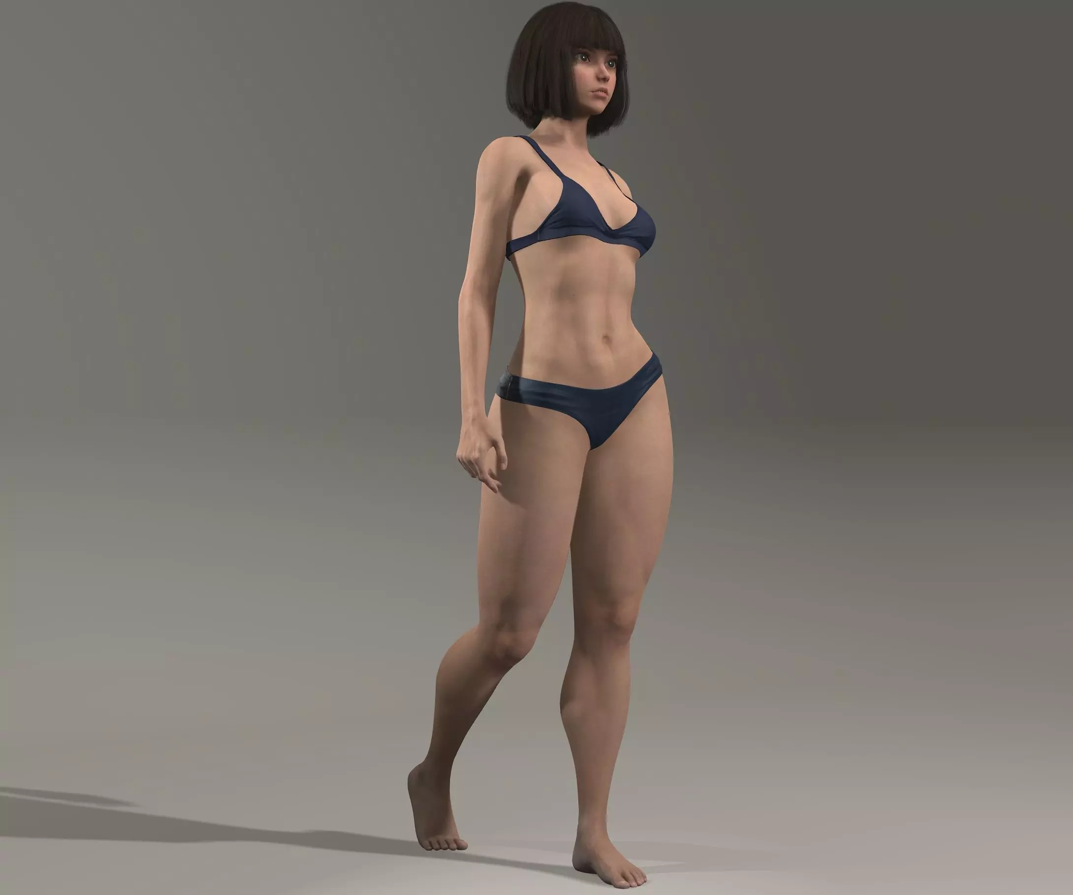 Realistic voluptuous Female 3D model_1