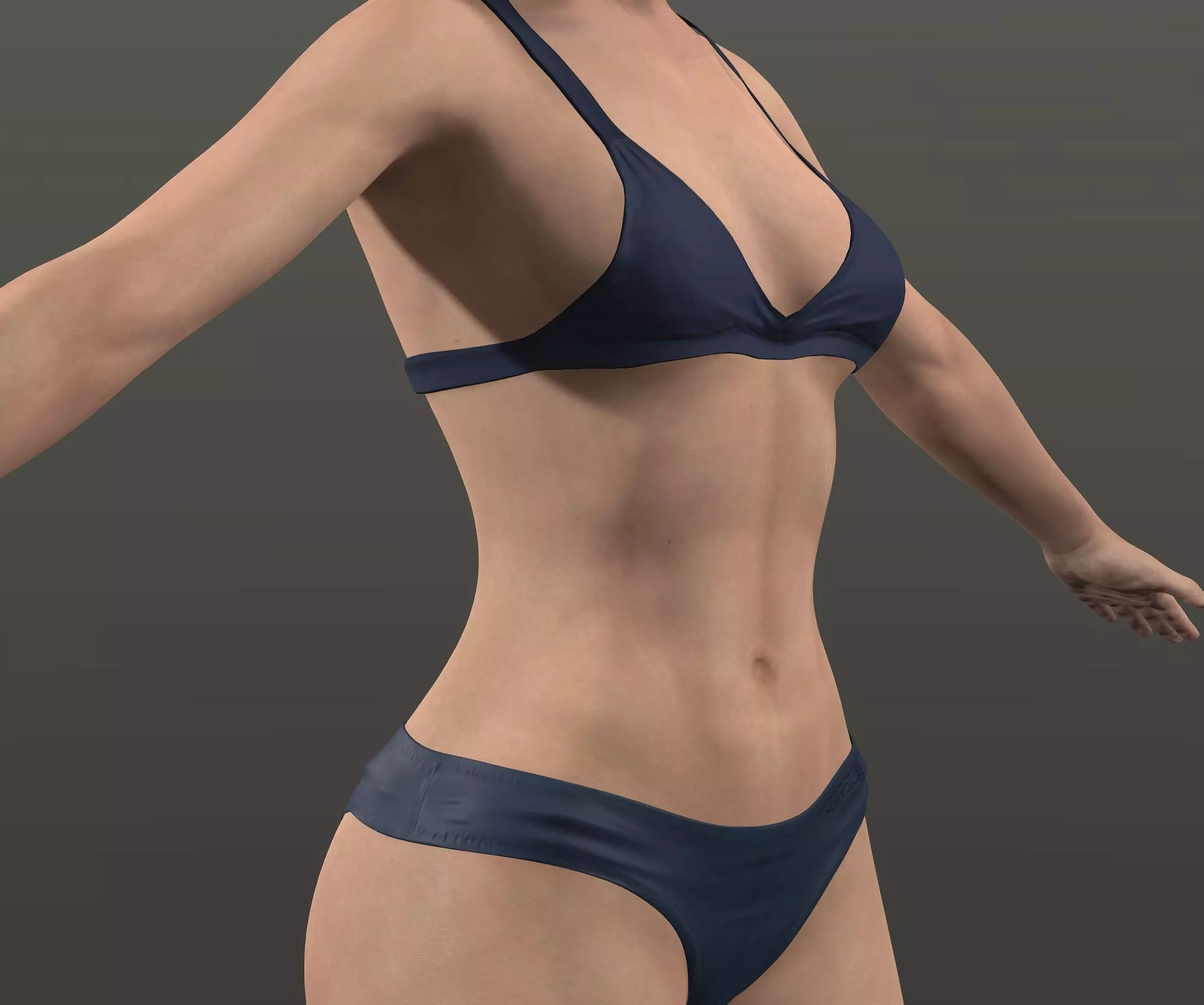 Realistic voluptuous Female 3D model_7