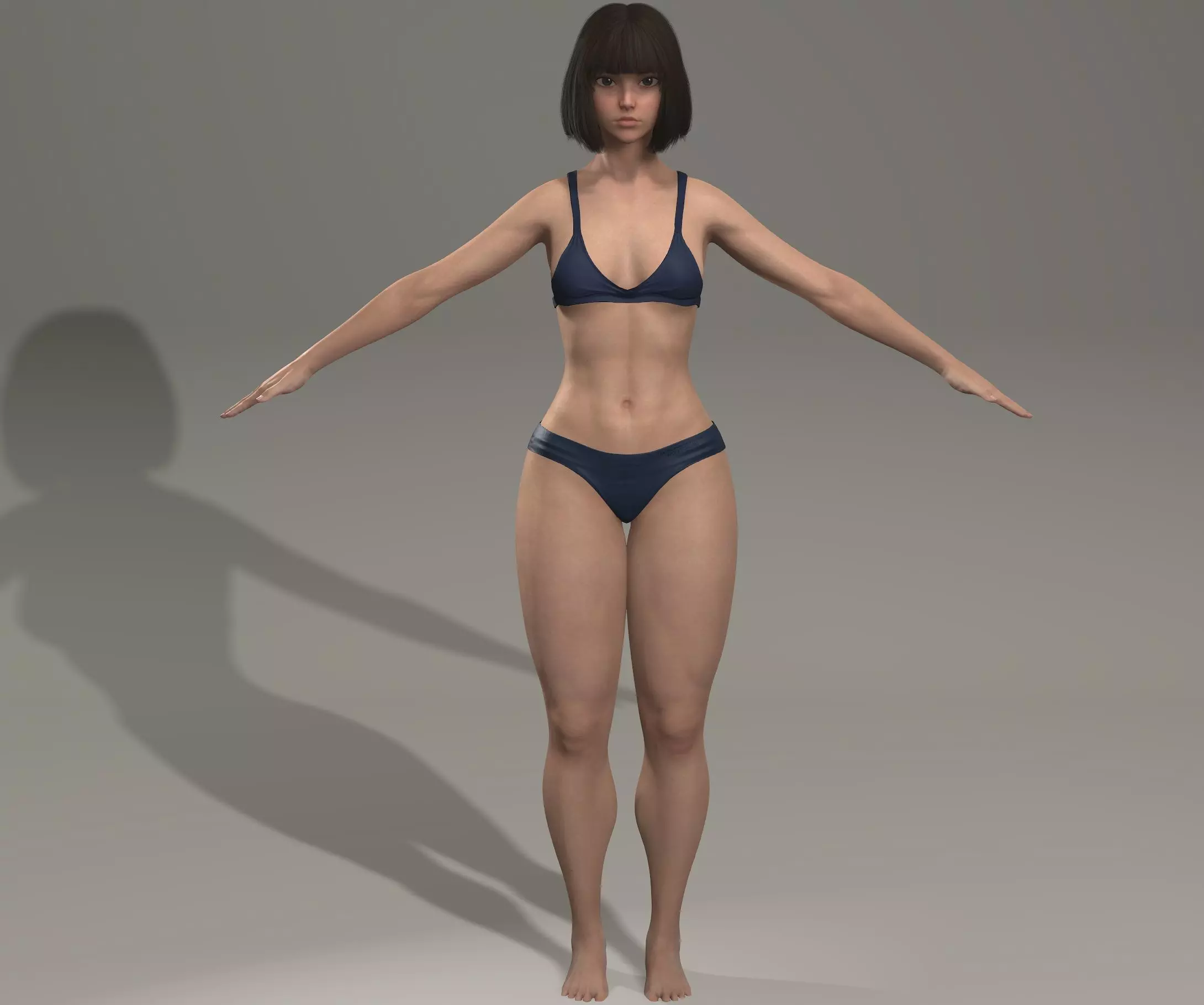 Realistic voluptuous Female 3D model_5