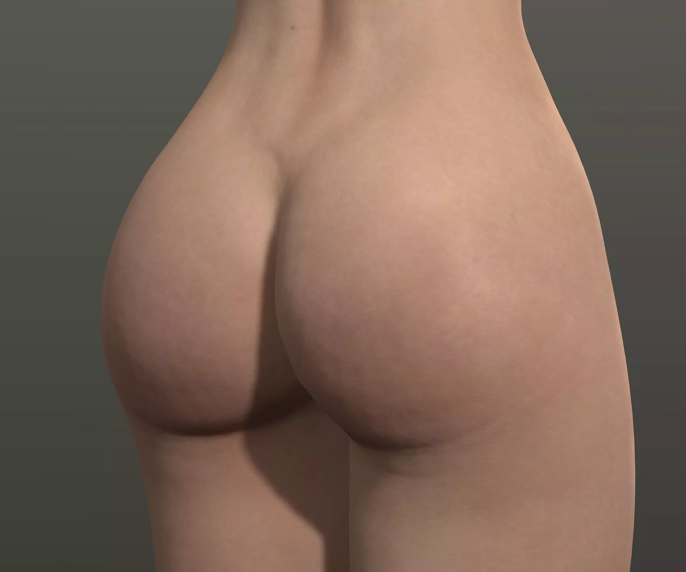 Realistic voluptuous Female 3D model_10