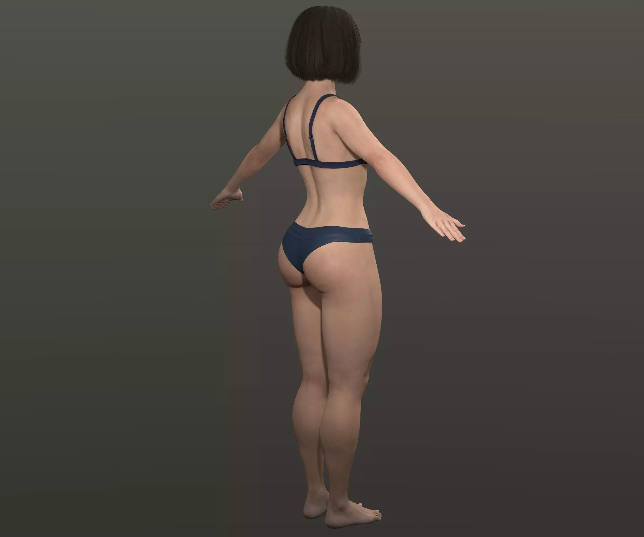 Realistic voluptuous Female 3D model_12