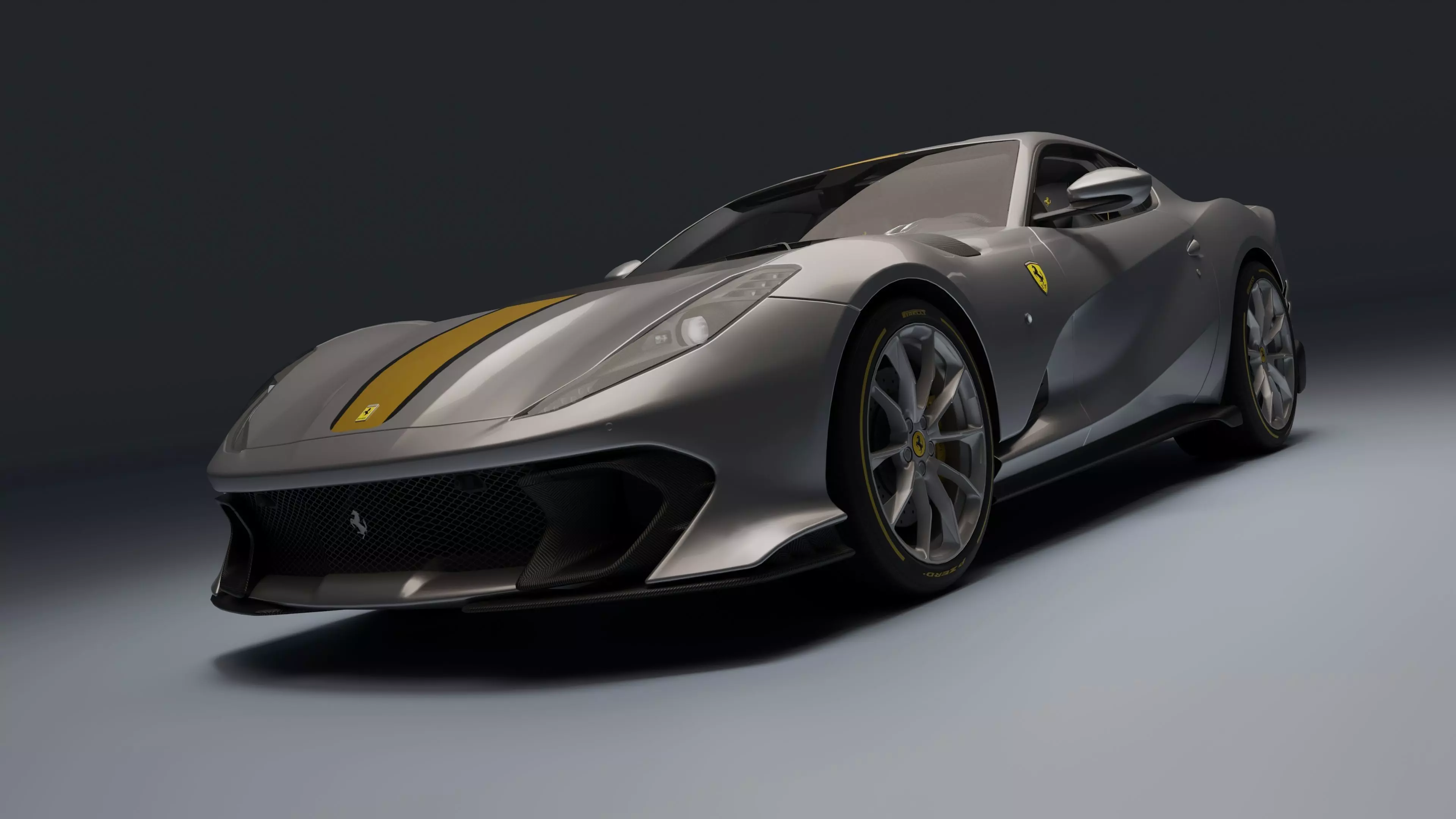 Ferrari 812 Competizione Low-poly 3D model