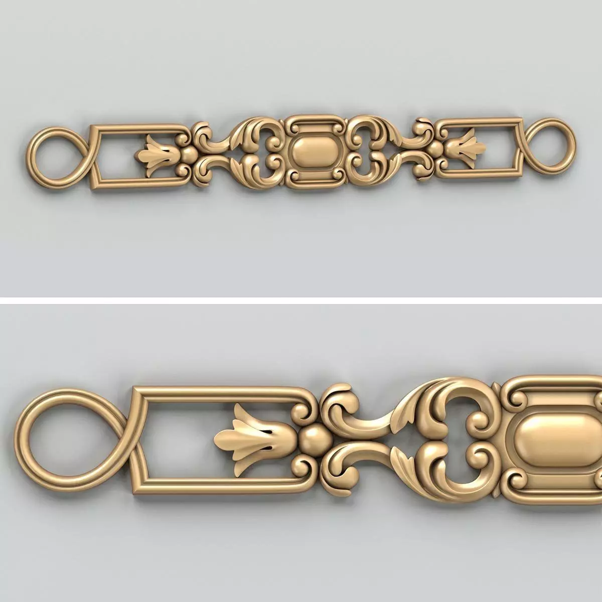 Carved decor horizontal 022 3D model