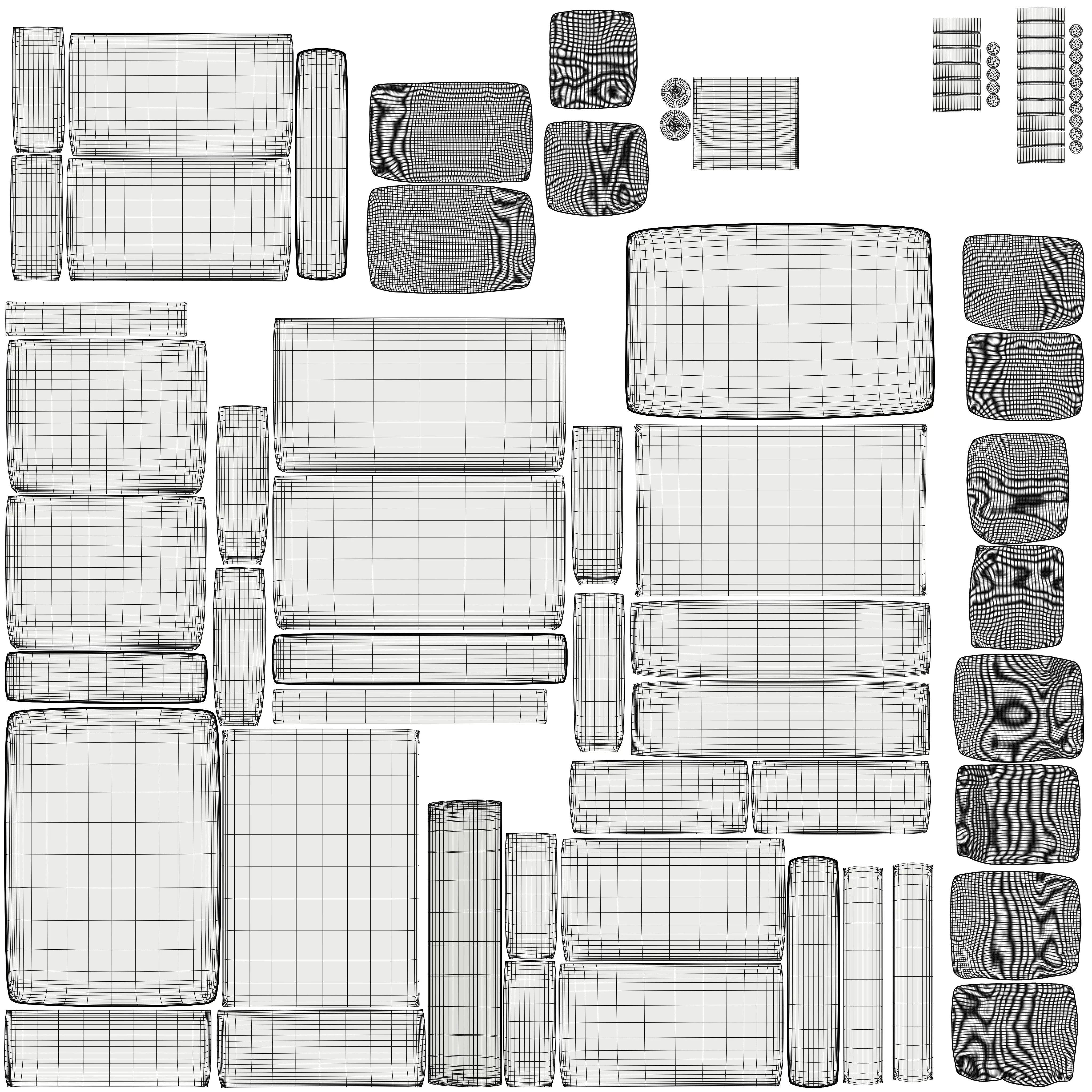 Sofa Set 3D model_14