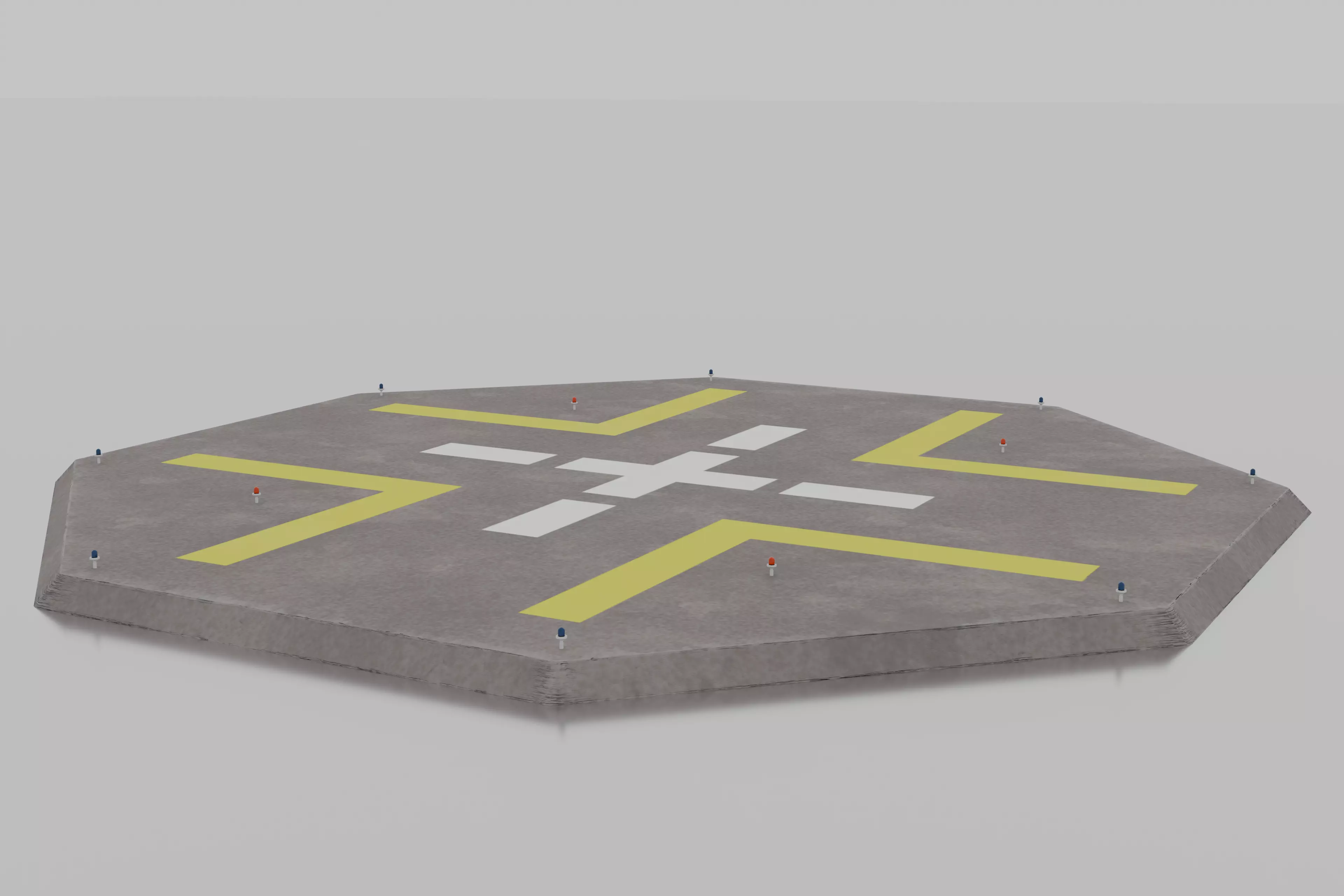 Jurassic Themed - Helipad Low-poly 3D model_1