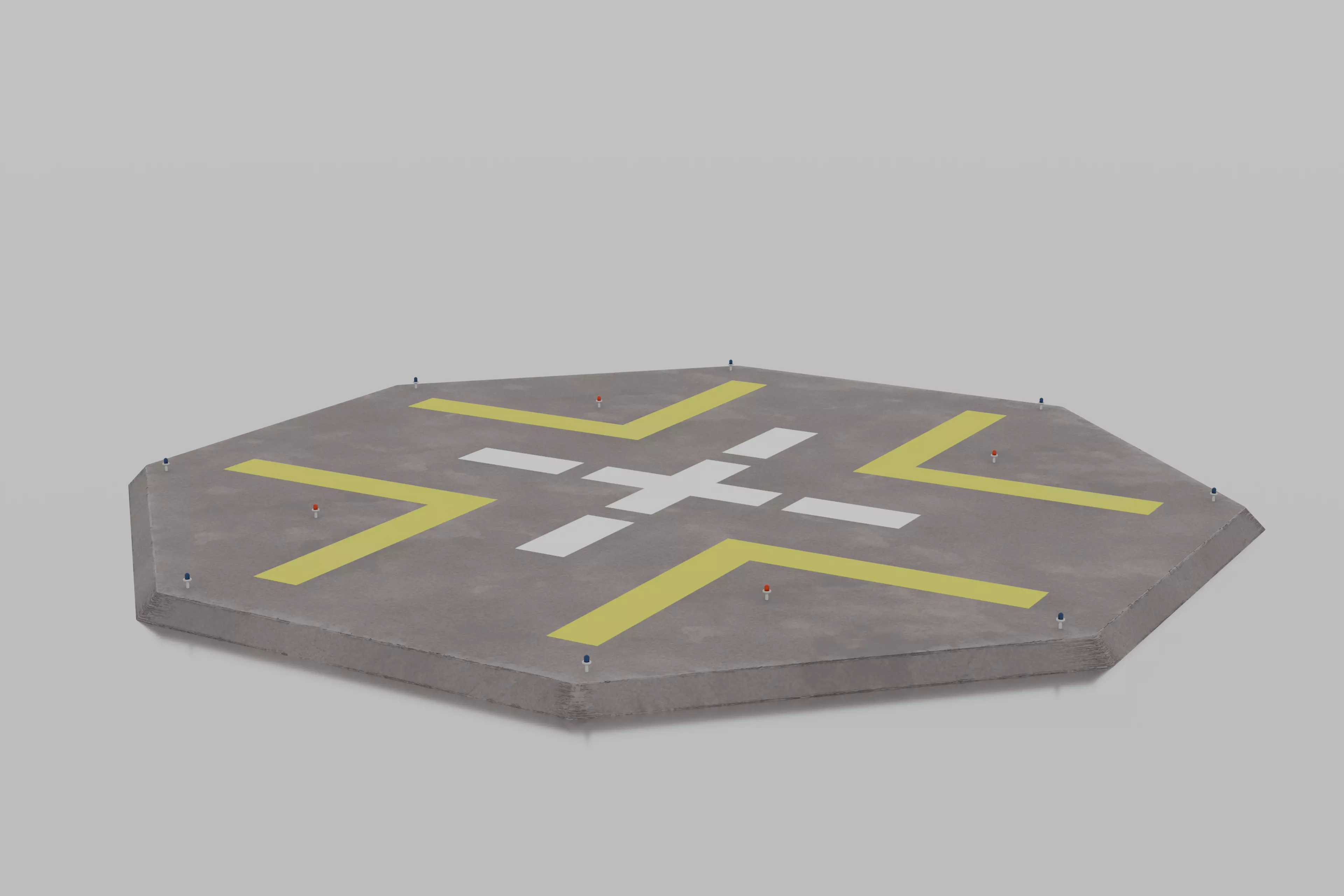 Jurassic Themed - Helipad Low-poly 3D model_0