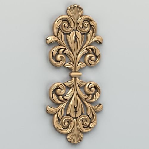 Carved decor central 015 3D model