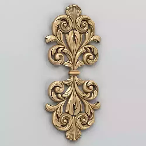 Carved decor central 015 3D model