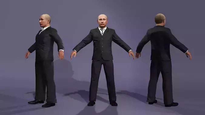 Realistic Male  Politician Character Vladimirovich Putin
