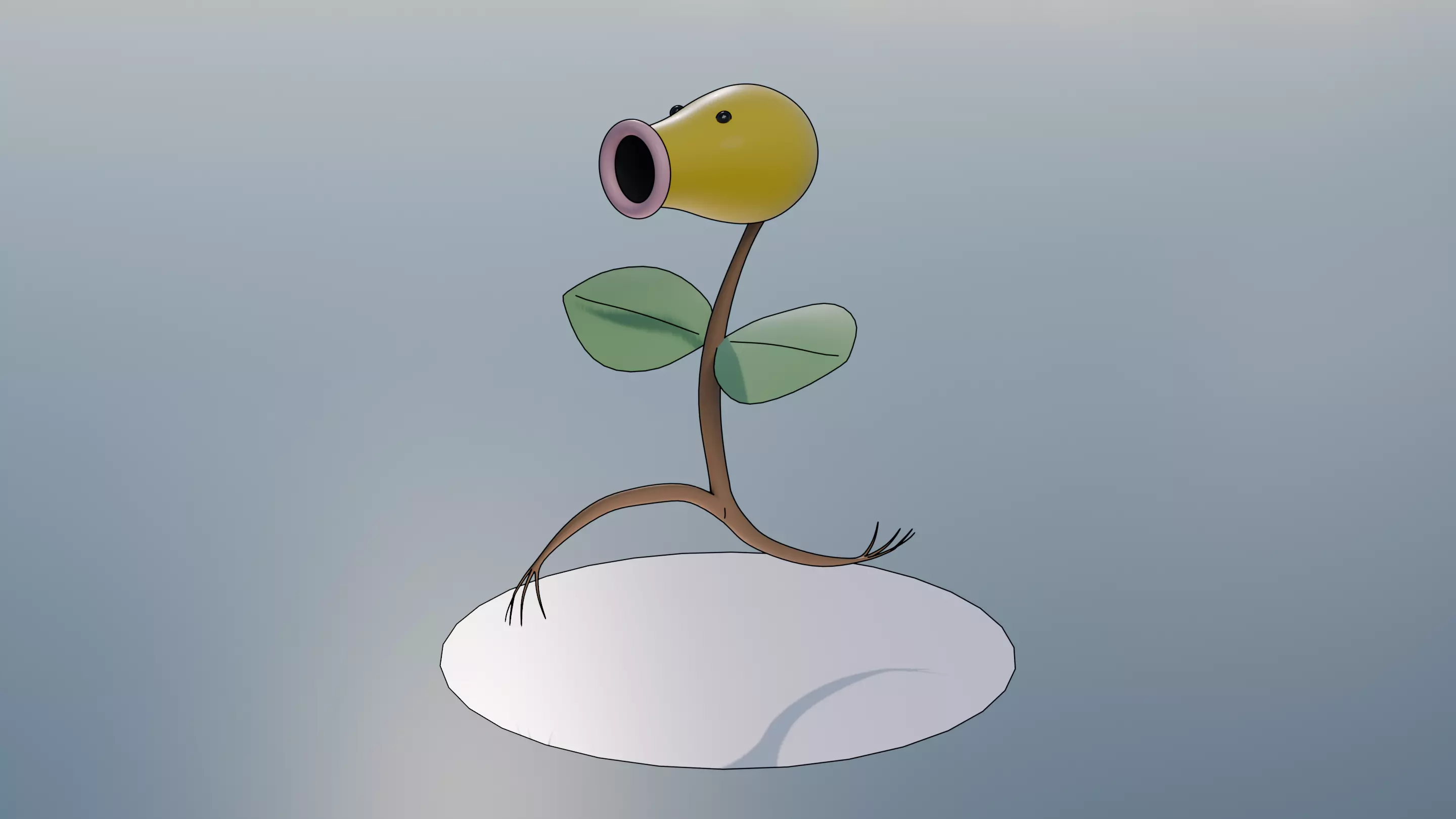Pokemon Bellsprout and Shiny Version 3D model_1