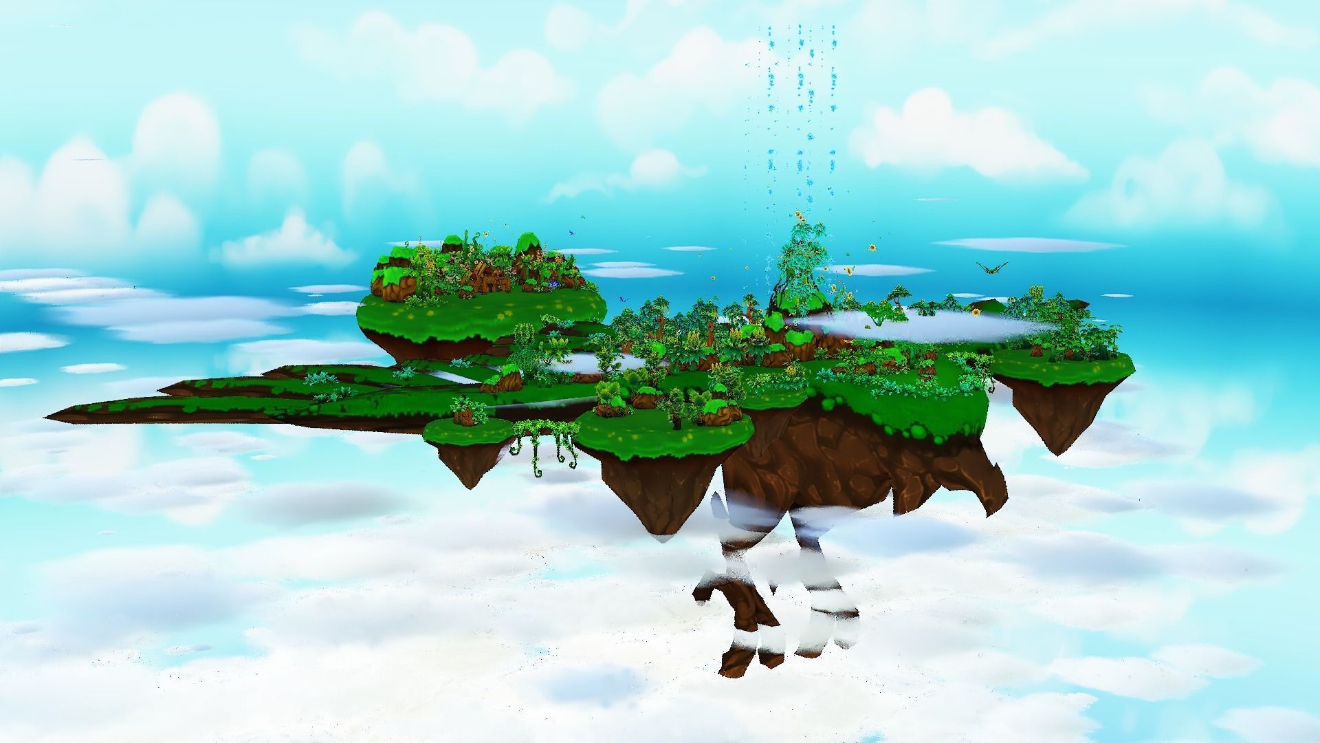 Fantasy Sky Forest Low-poly 3D model_37