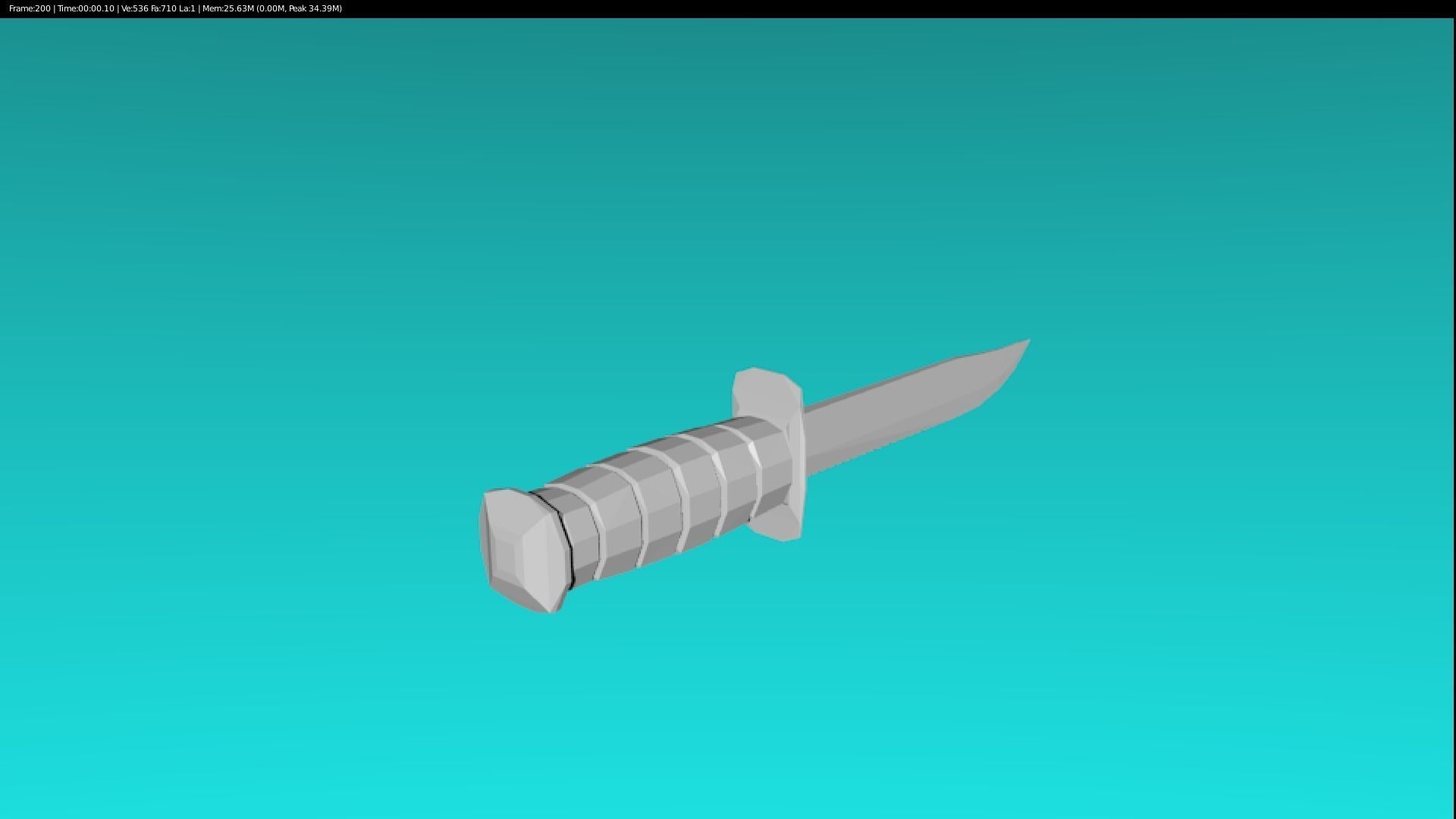 Knife KA 1252 Free low-poly 3D model