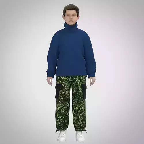 Boys mock neck sweatshirt 3d clothing