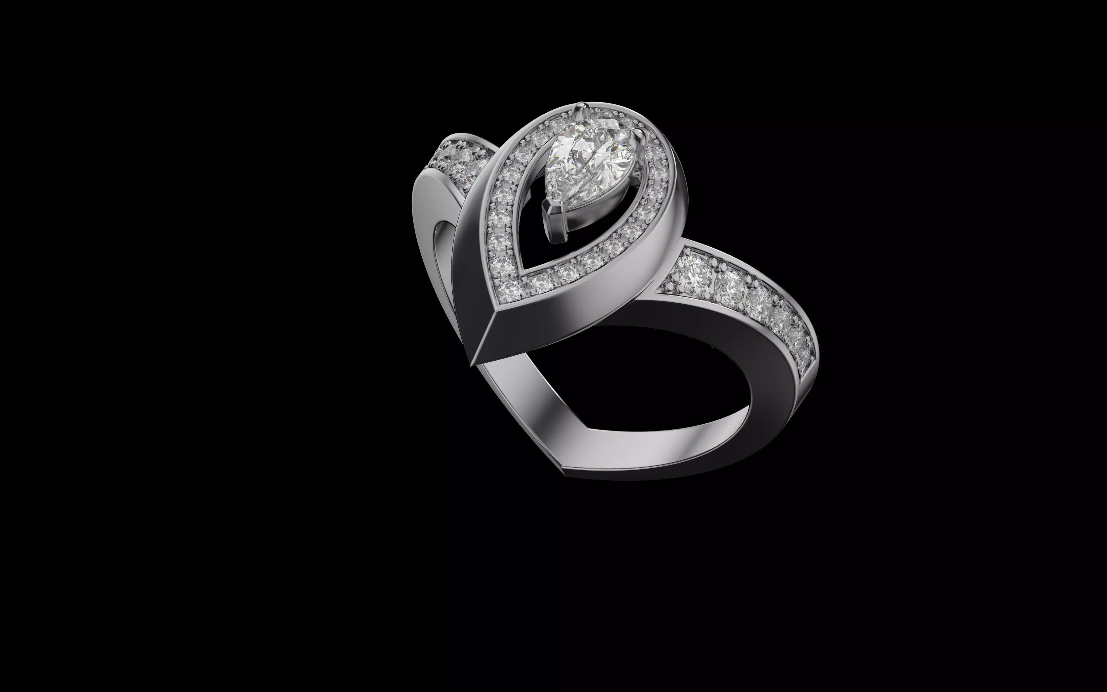 ring messika 17 mm fiery 3D print model_0