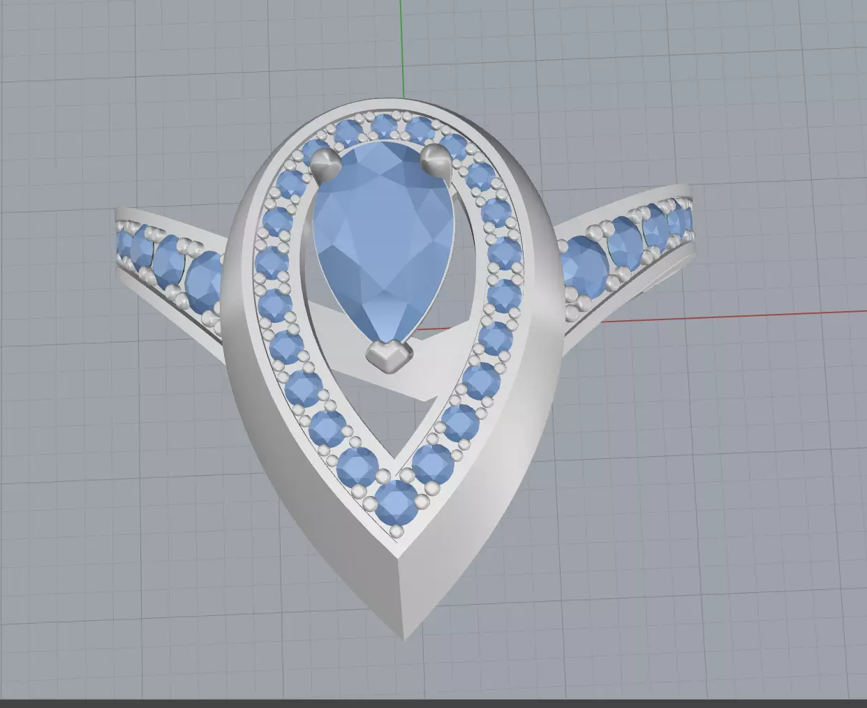 ring messika 17 mm fiery 3D print model_7