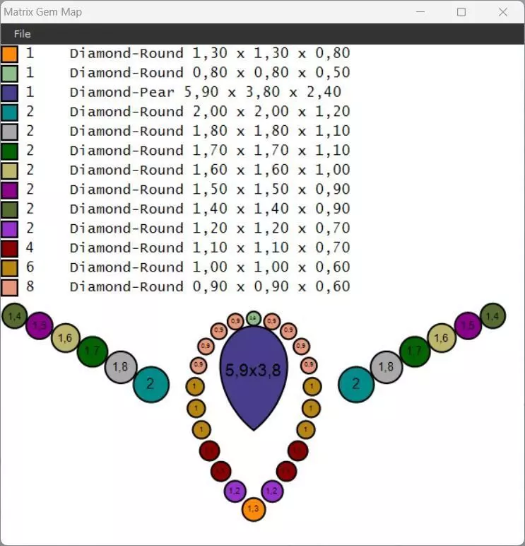 ring messika 17 mm fiery 3D print model_3