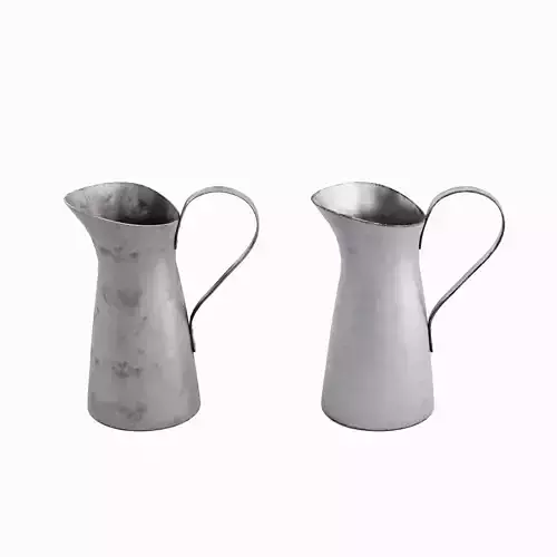 Medieval Pitcher Set Low-poly 3D model