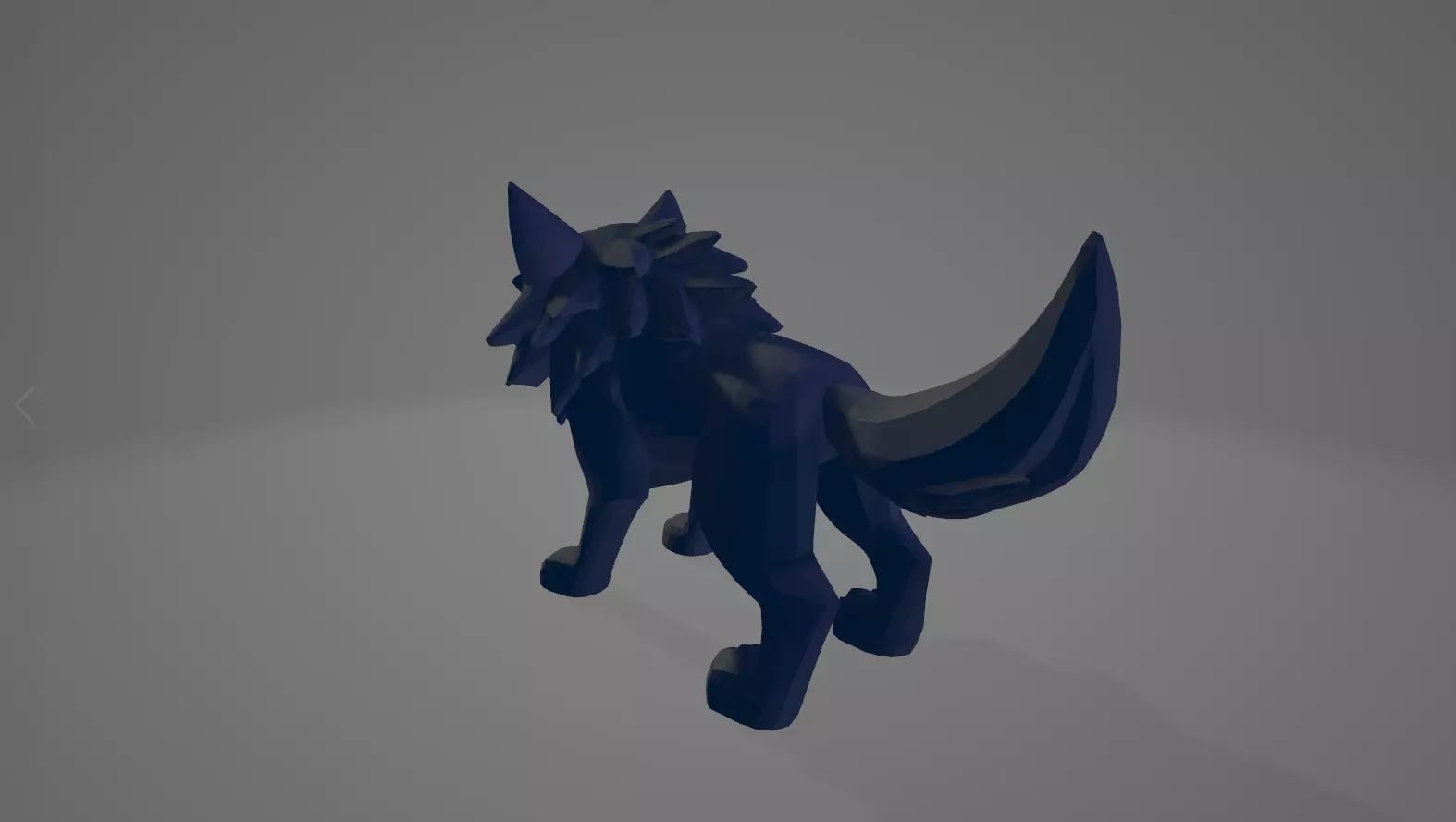 Cartoon Wolf Pup 3D Model Low-poly 3D model_2