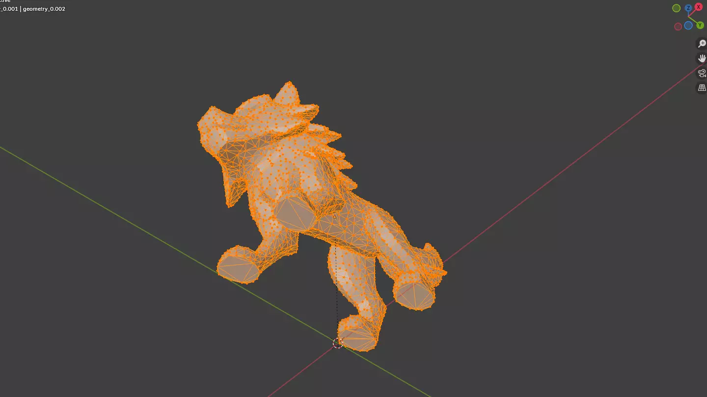 Cartoon Wolf Pup 3D Model Low-poly 3D model_8