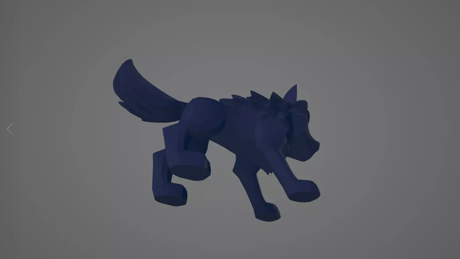 Cartoon Wolf Pup 3D Model Low-poly 3D model_3