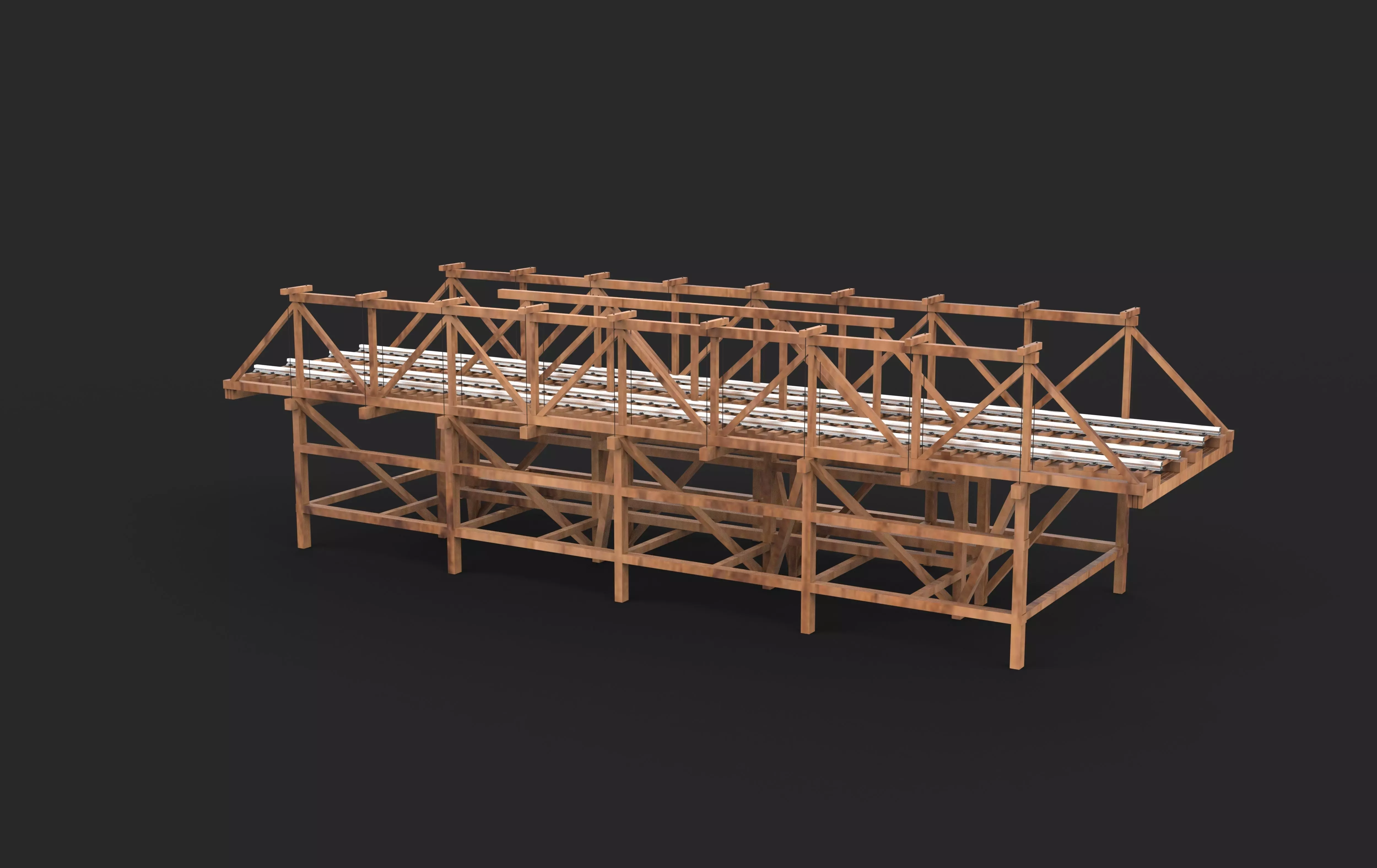 Railway Bridge 3D model_10