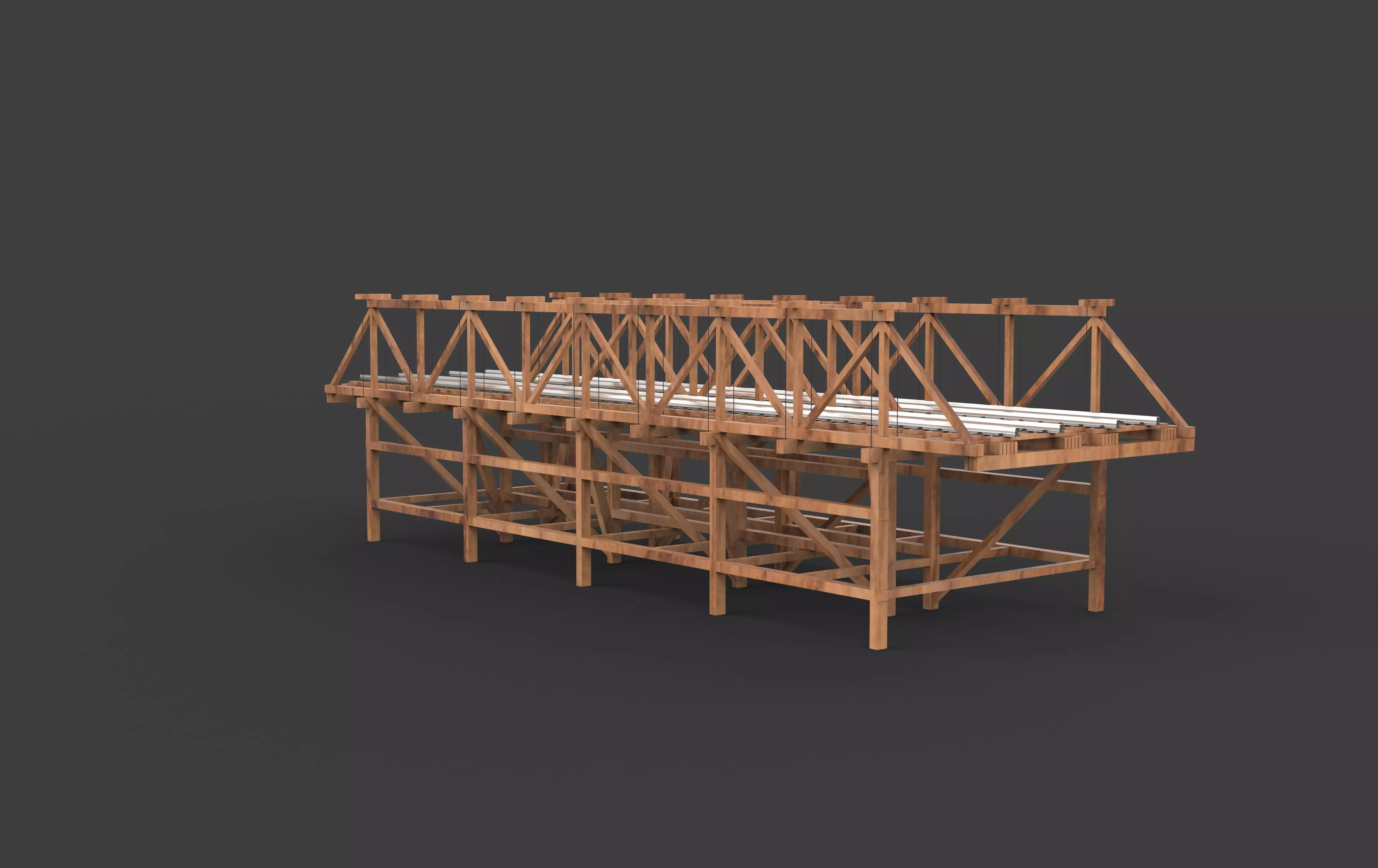 Railway Bridge 3D model_11