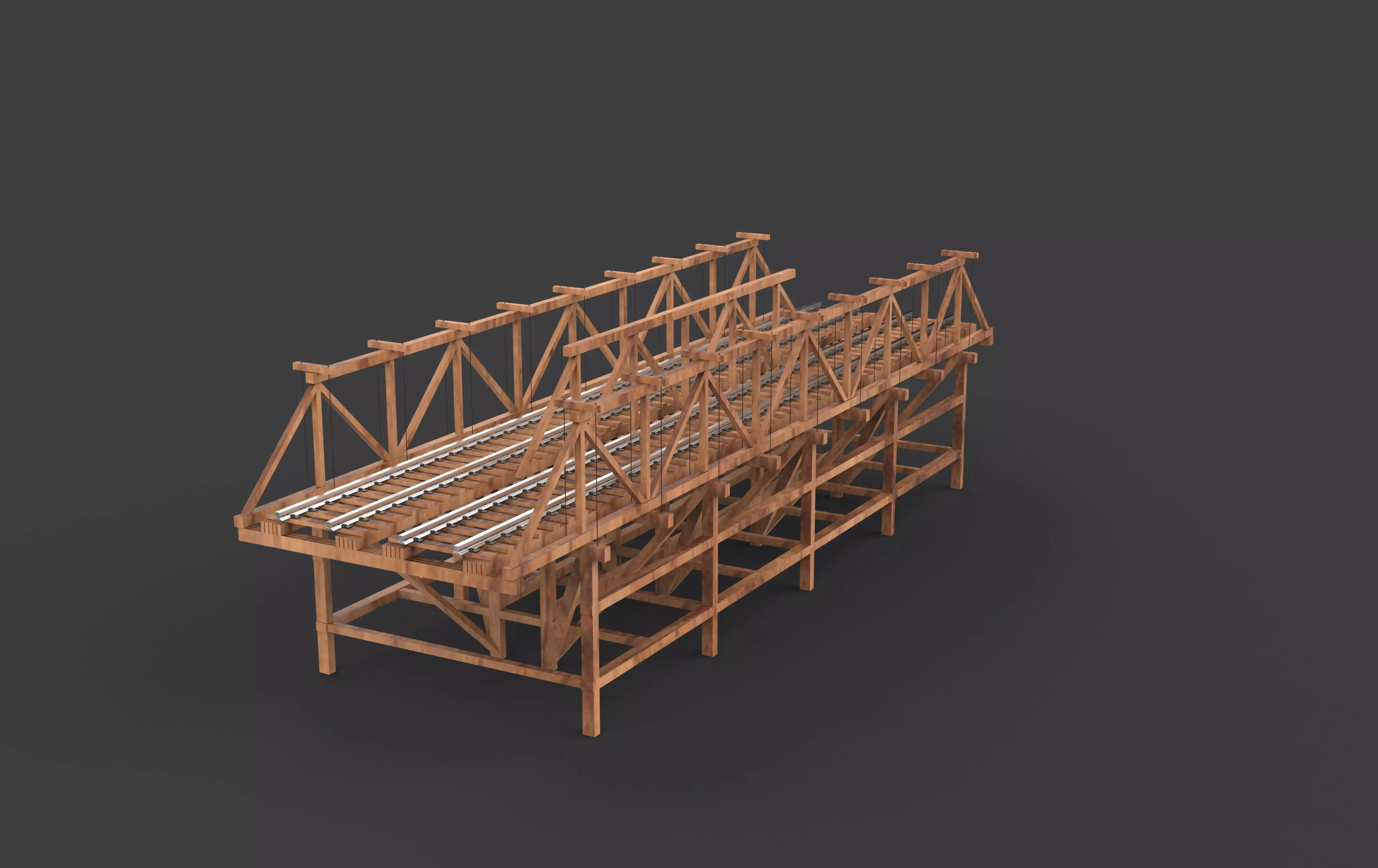 Railway Bridge 3D model_12