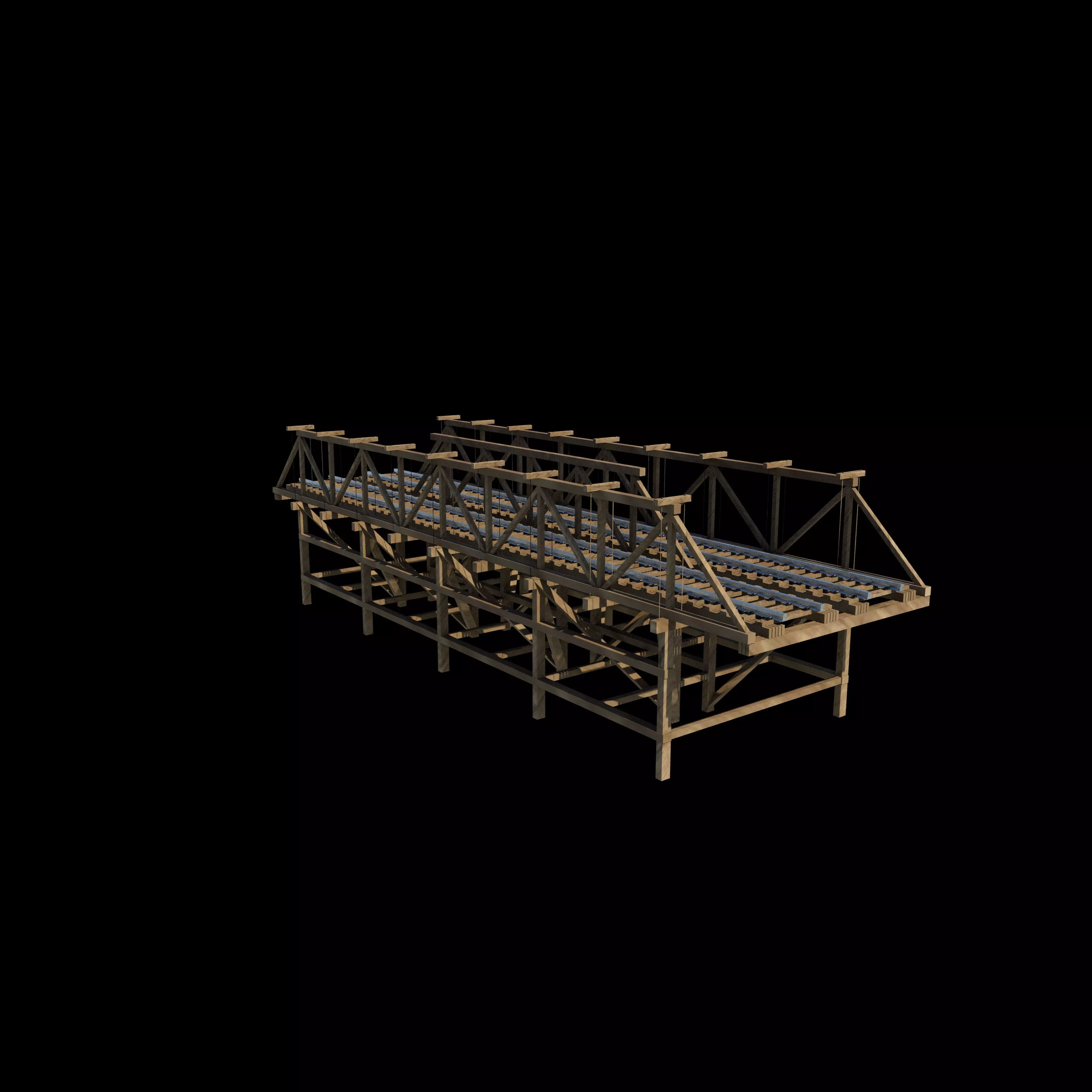 Railway Bridge 3D model_5