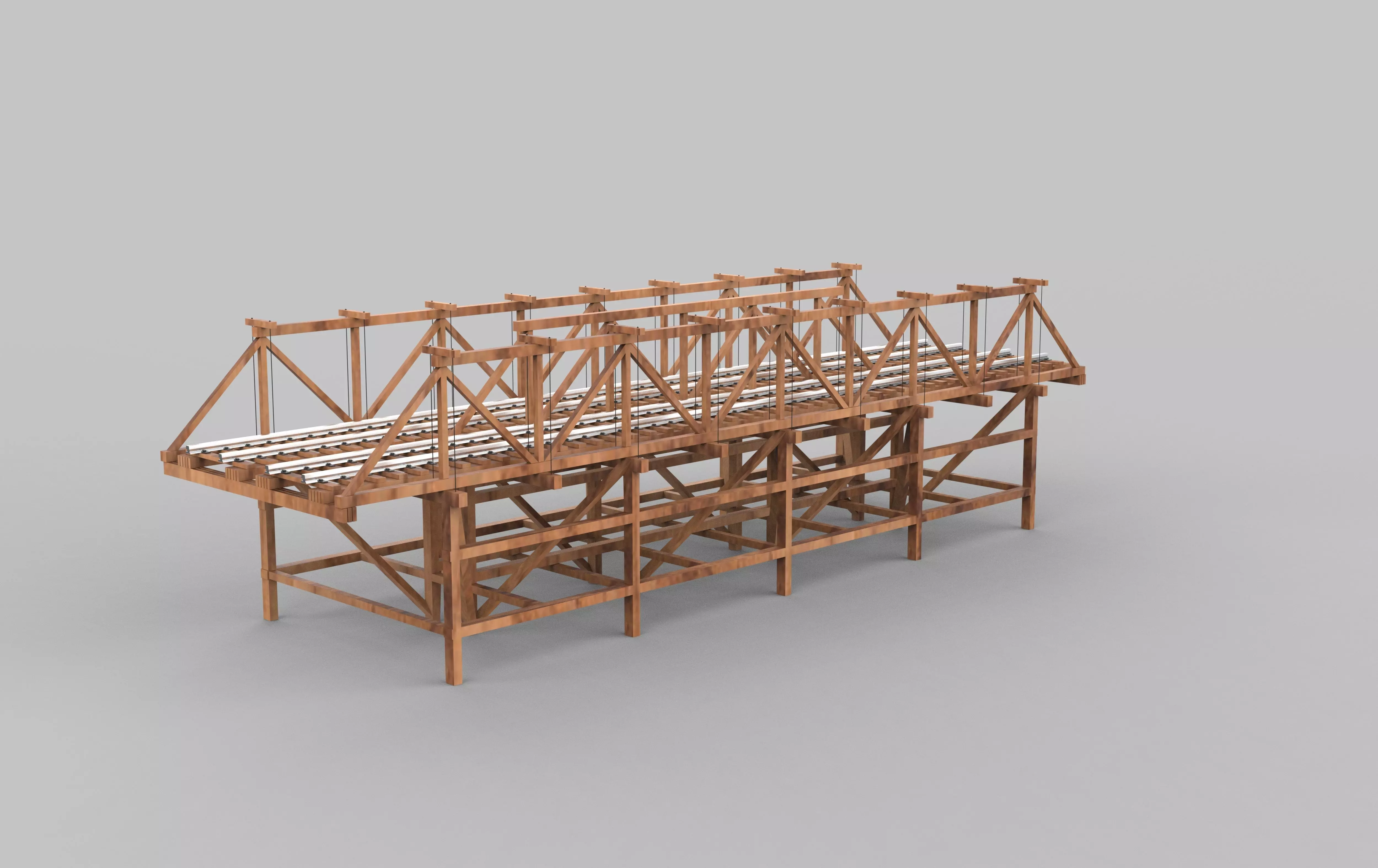 Railway Bridge 3D model_9