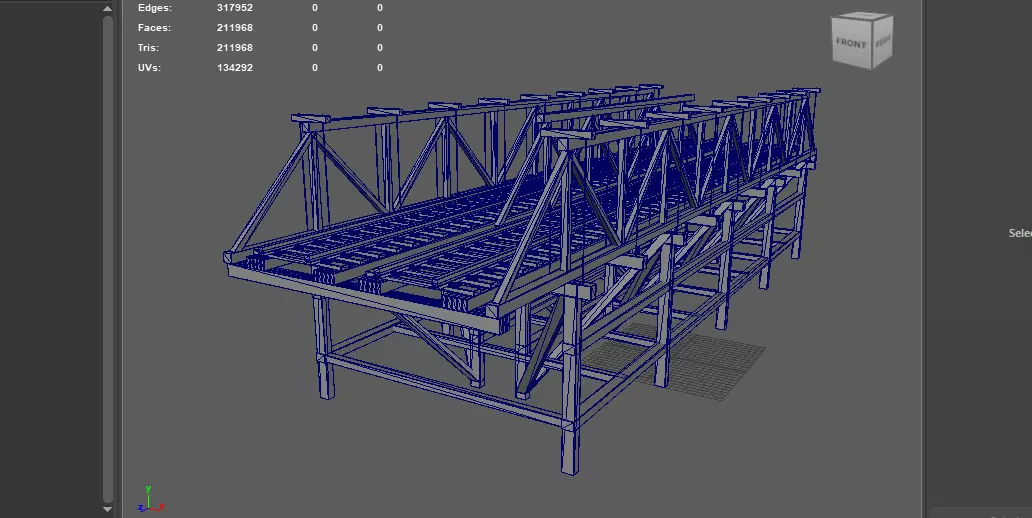 Railway Bridge 3D model_14