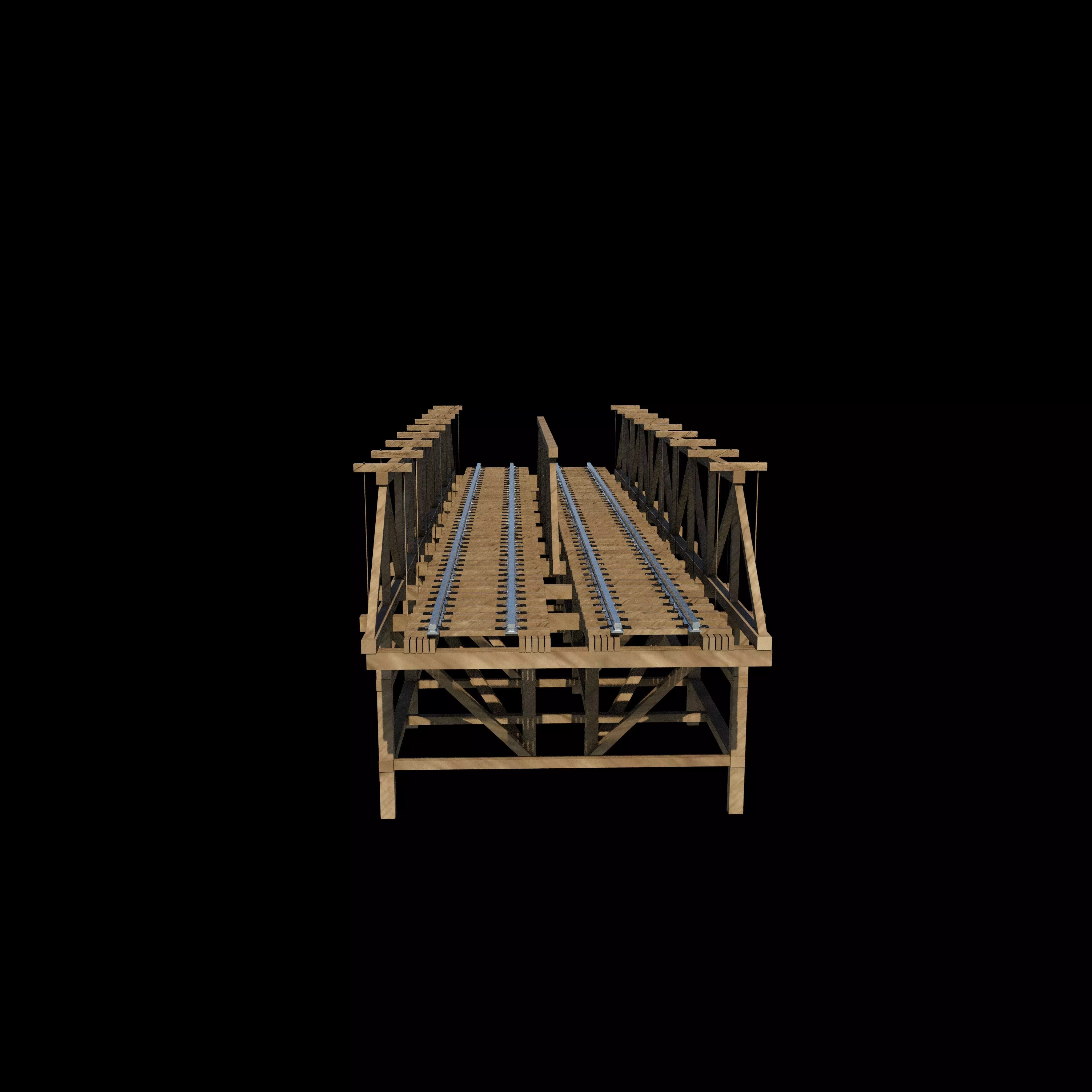 Railway Bridge 3D model_3