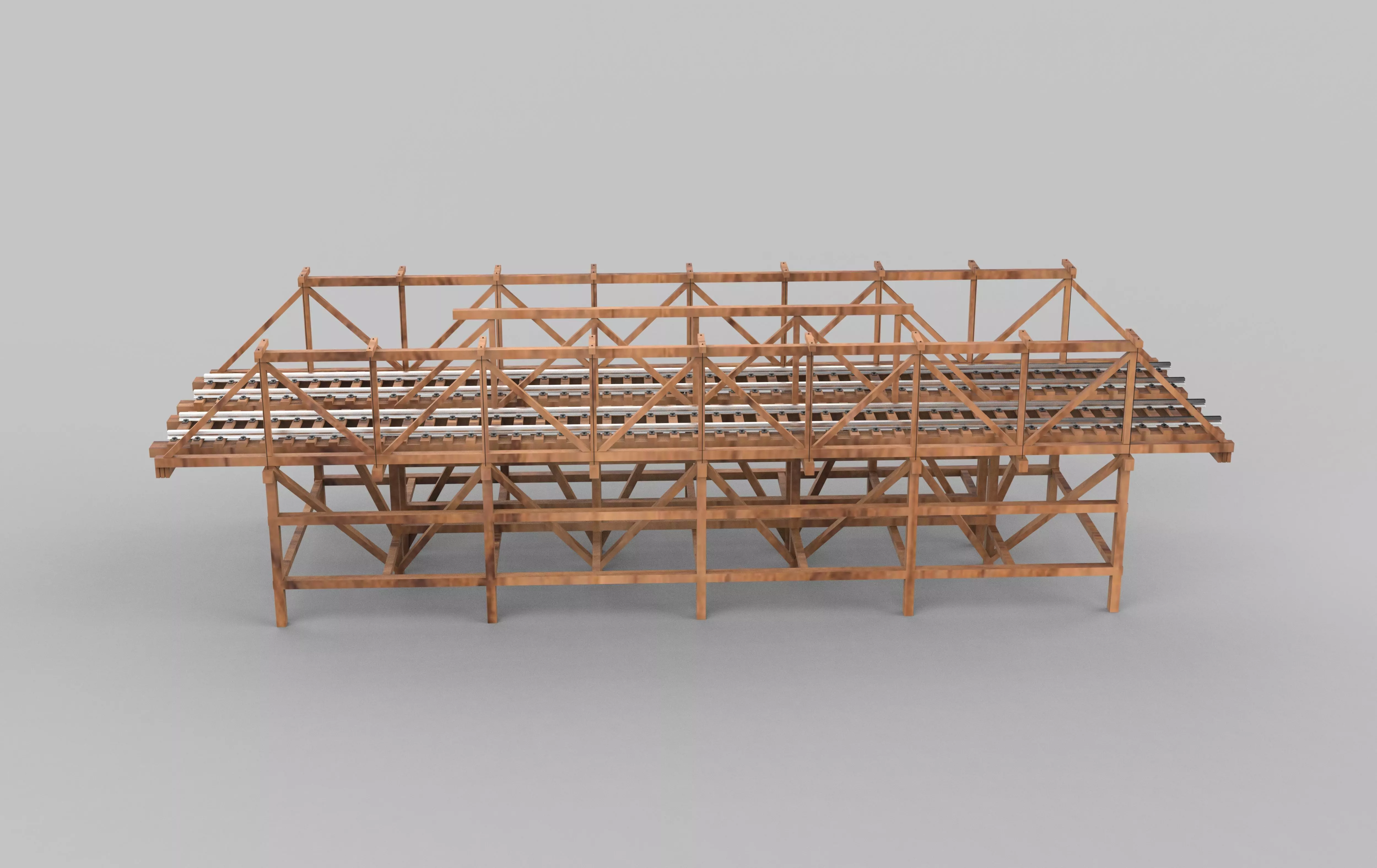 Railway Bridge 3D model_8