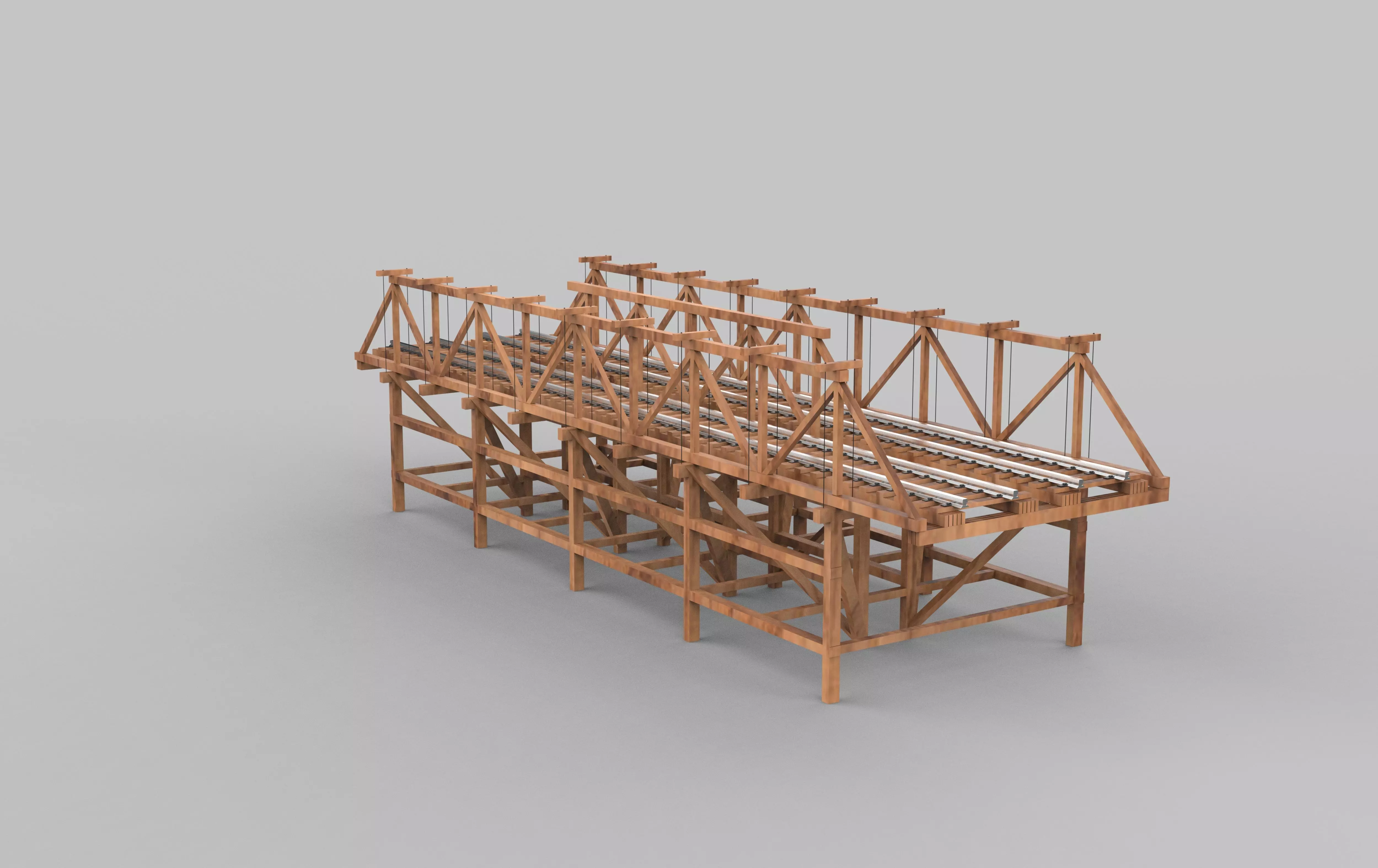 Railway Bridge 3D model_7