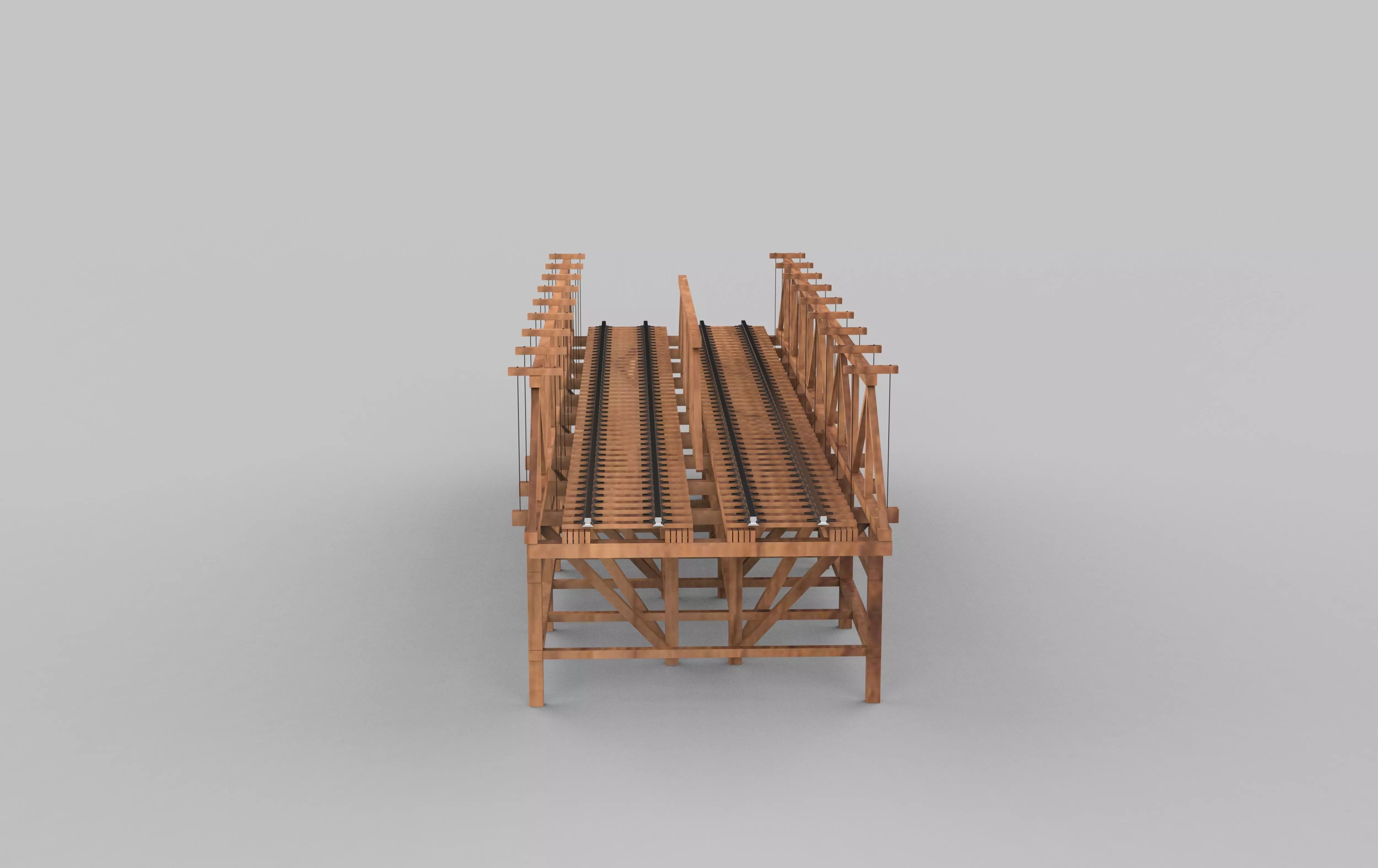 Railway Bridge 3D model_6