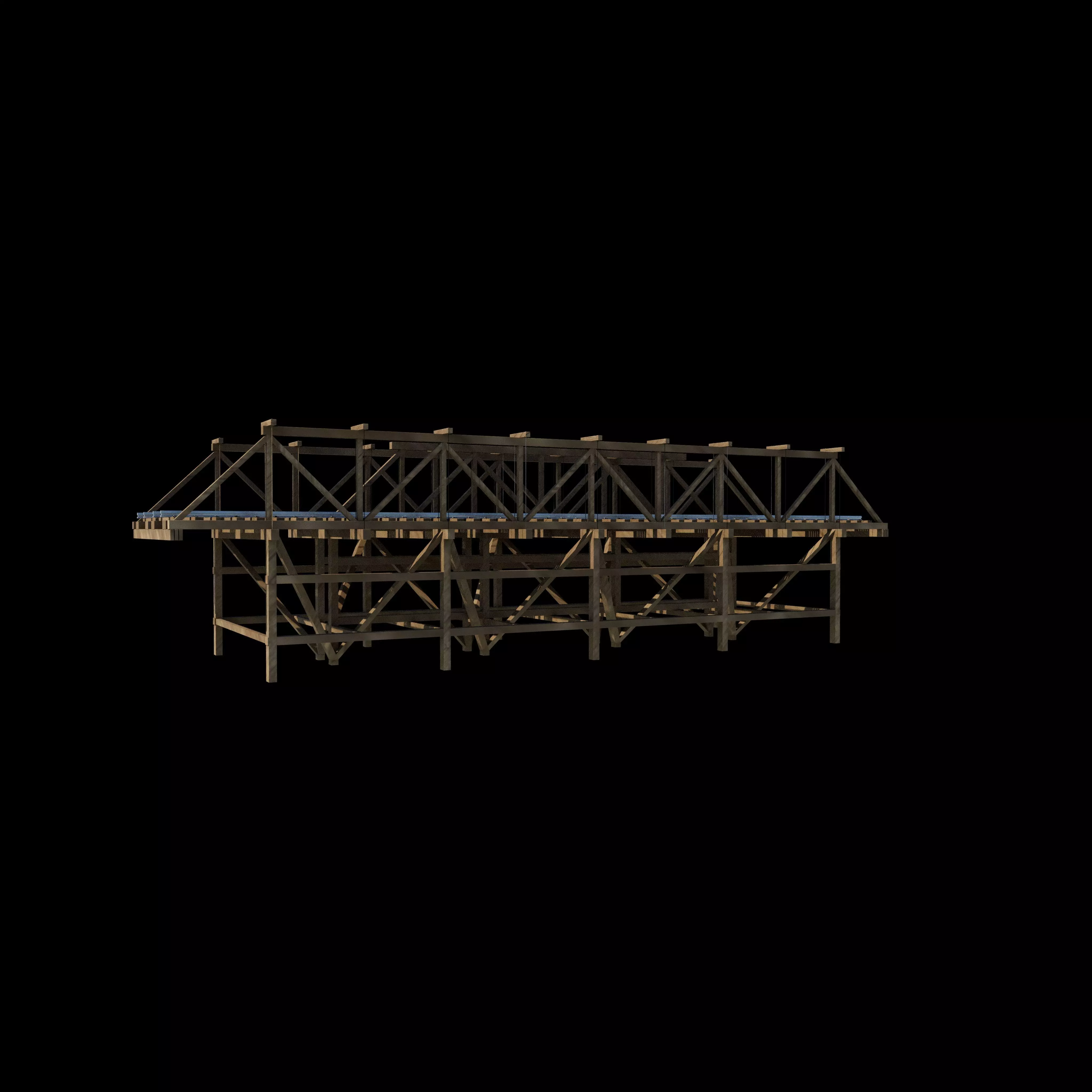 Railway Bridge 3D model_4