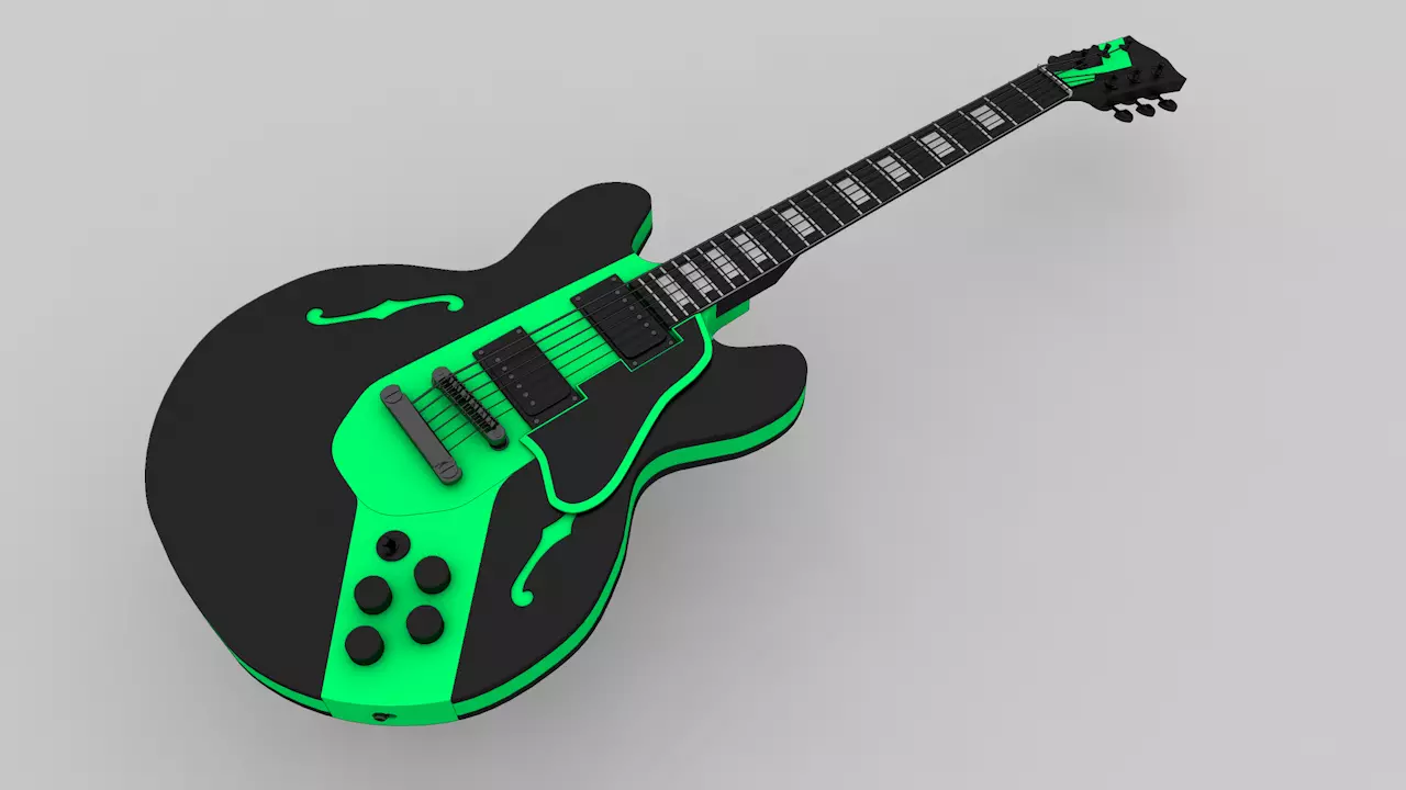 VORONOI GUITAR V2 APP FULL stl file  3D print model_0