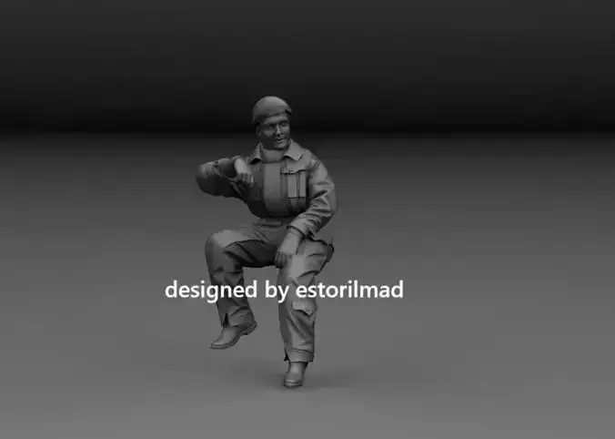 WW2 BRITISH TANK DRIVER EUROPE SHERMAN V2