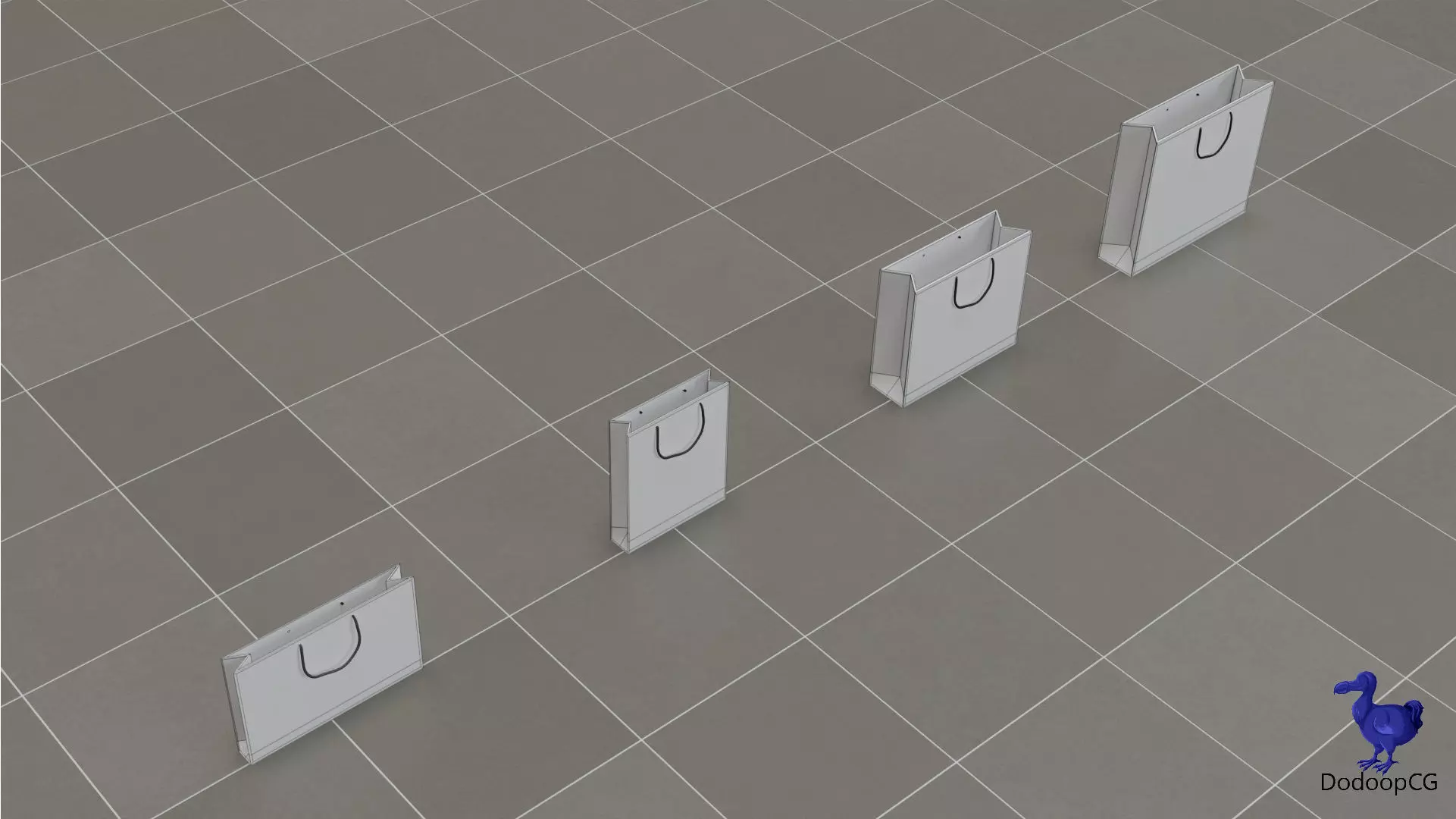 Chanel Shopping Bag - Luxury 3D Packaging Model Low-poly 3D model_5