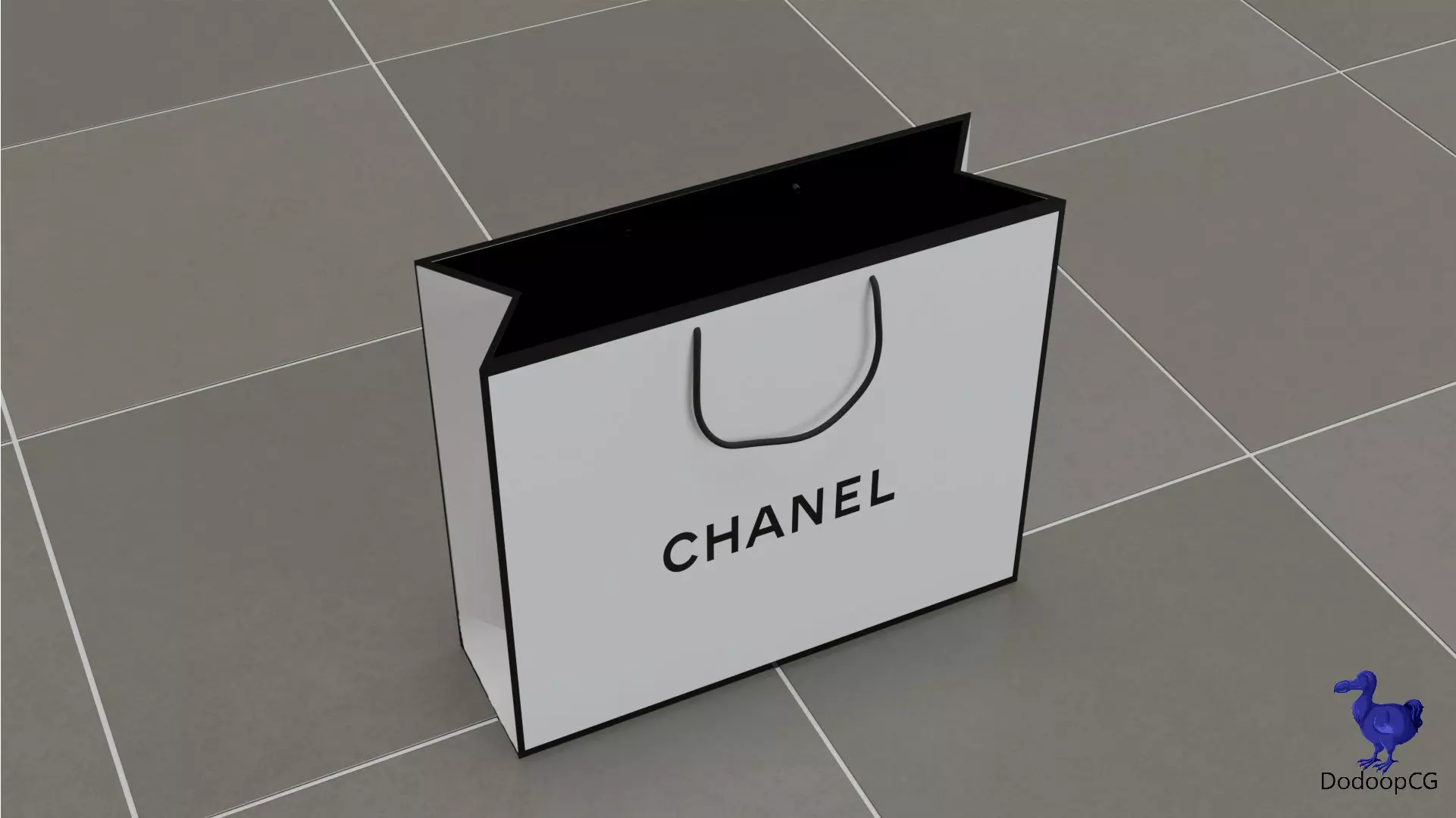 Chanel Shopping Bag - Luxury 3D Packaging Model Low-poly 3D model_19