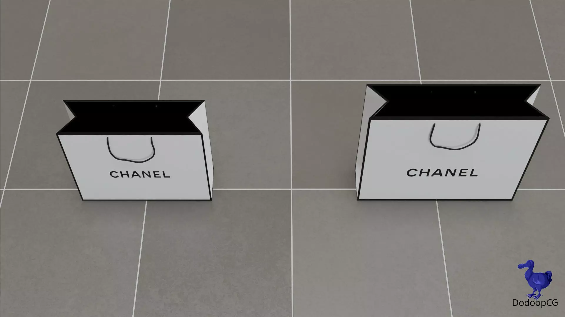 Chanel Shopping Bag - Luxury 3D Packaging Model Low-poly 3D model_17