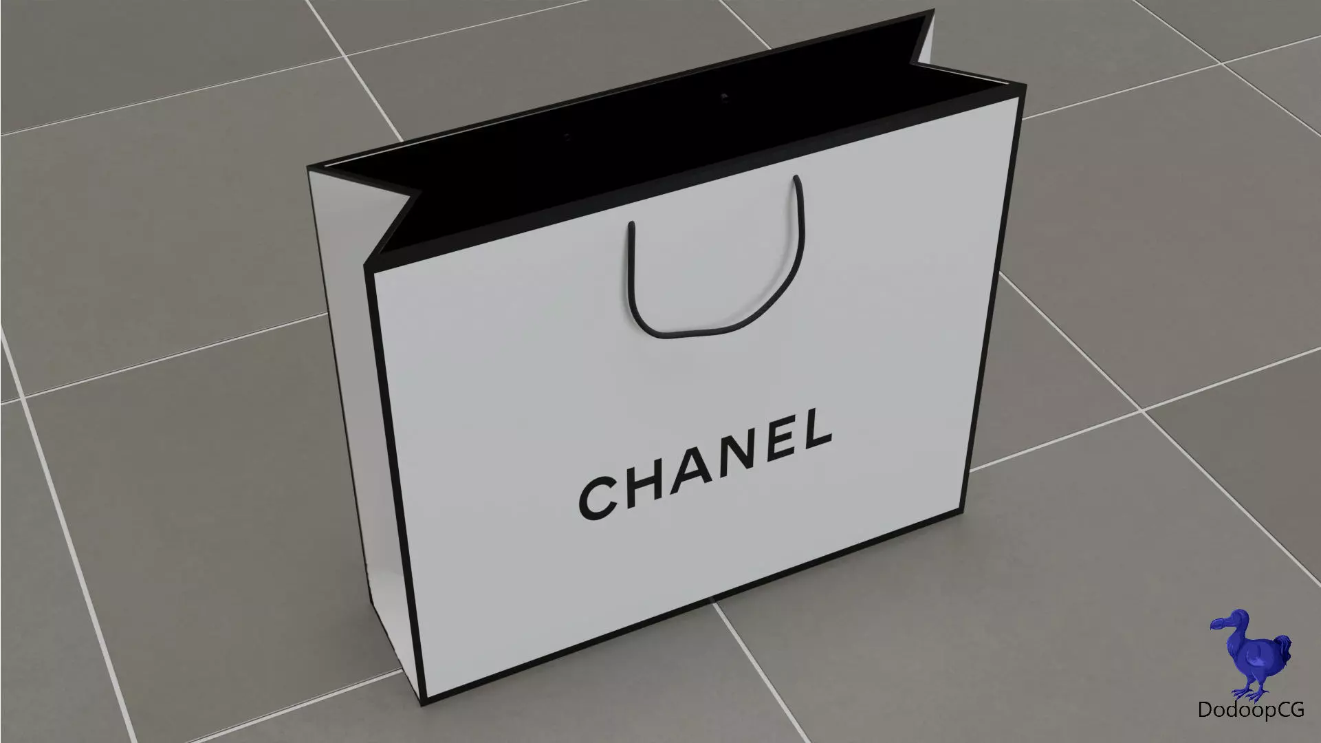 Chanel Shopping Bag - Luxury 3D Packaging Model Low-poly 3D model_21