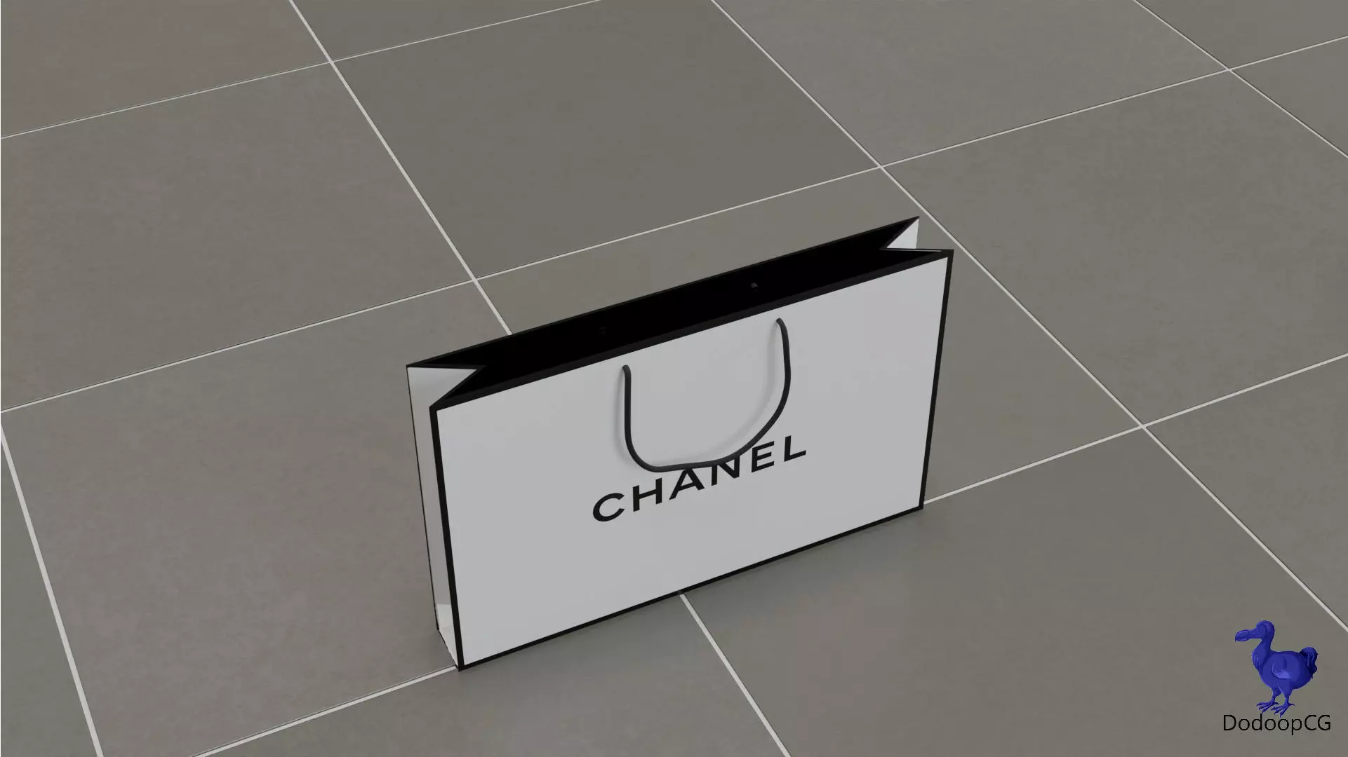 Chanel Shopping Bag - Luxury 3D Packaging Model Low-poly 3D model_13