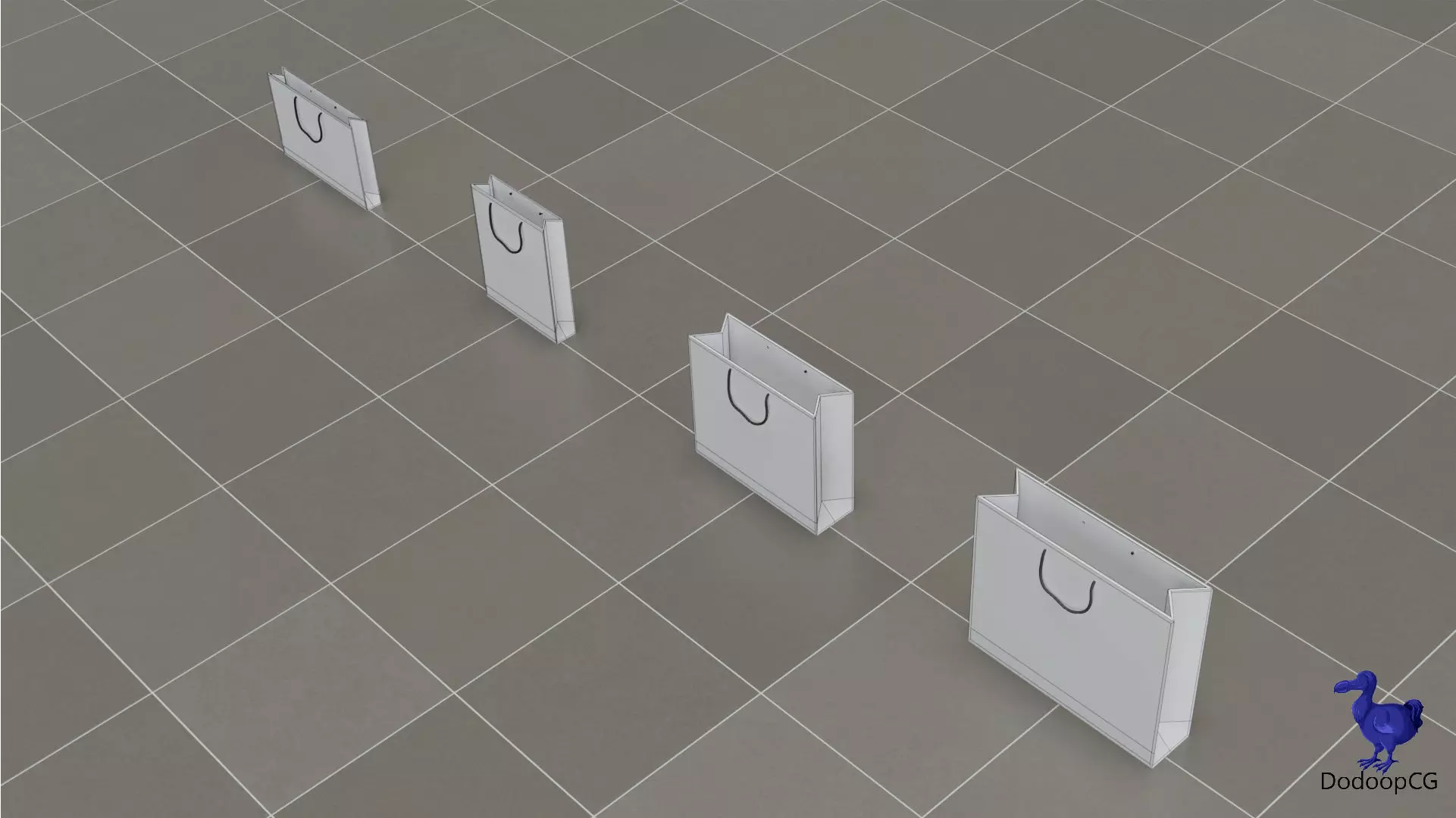Chanel Shopping Bag - Luxury 3D Packaging Model Low-poly 3D model_7