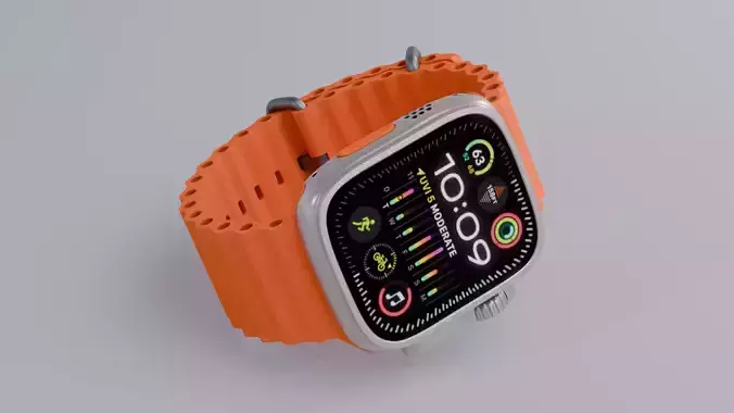 Apple Watch Ultra  2 Orange Ocean Band