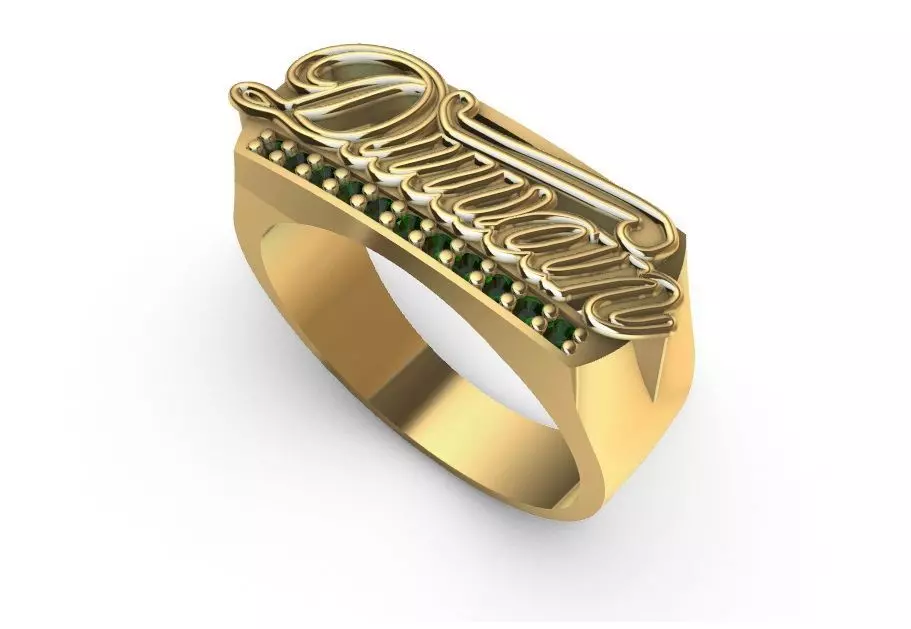 Anillo nombre Duvan - Duvan name Ring 3D print model