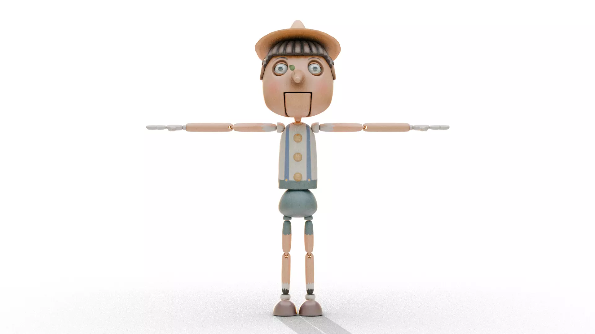 Pinocchio Low-poly 3D model_2