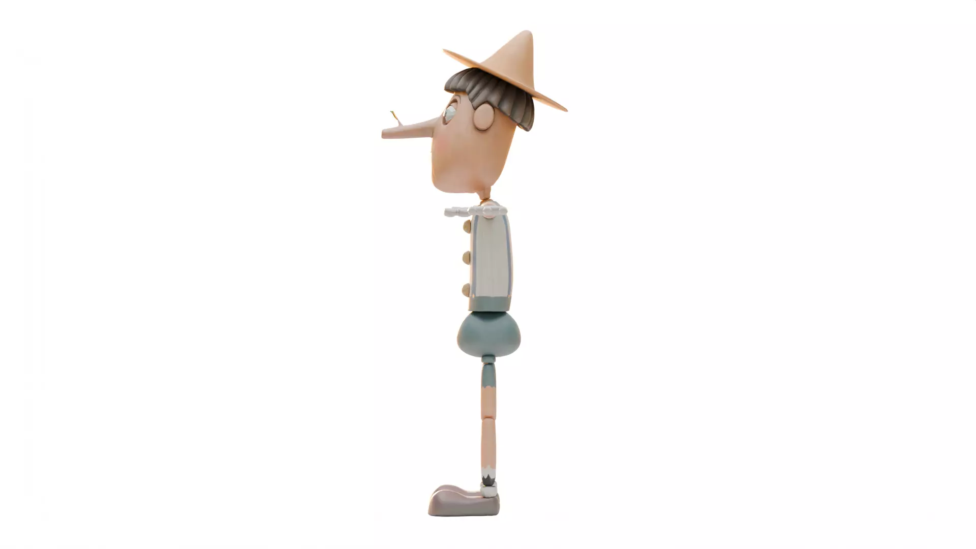 Pinocchio Low-poly 3D model_5
