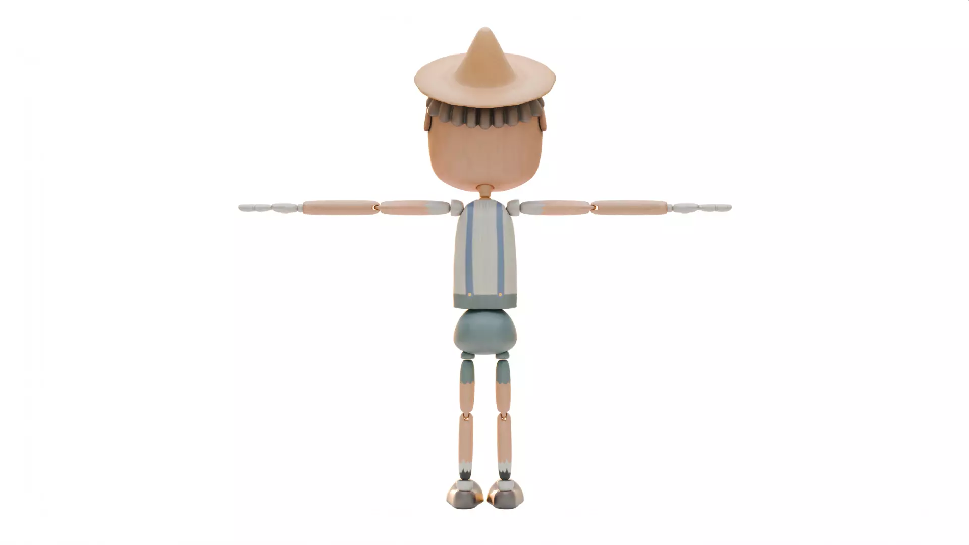 Pinocchio Low-poly 3D model_4